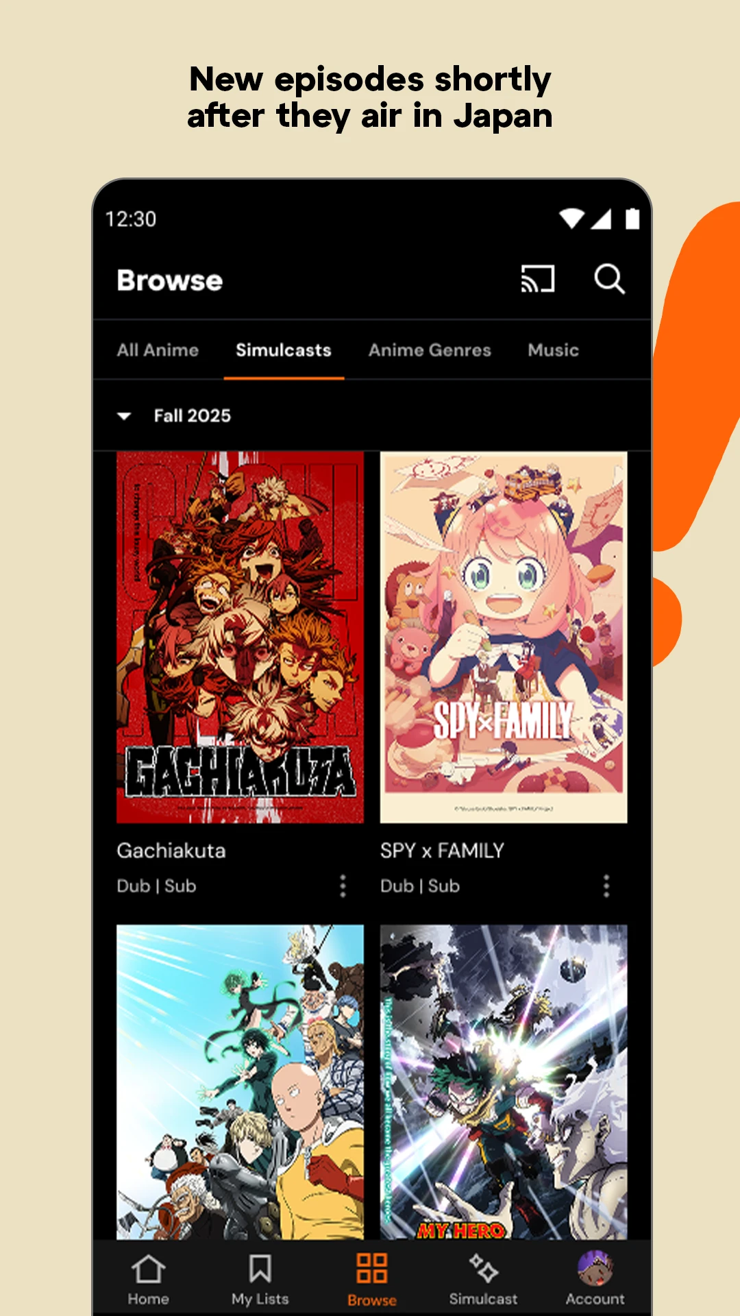 Crunchyroll: Anime Streaming app store screenshot 2 — Entertainment (Android)