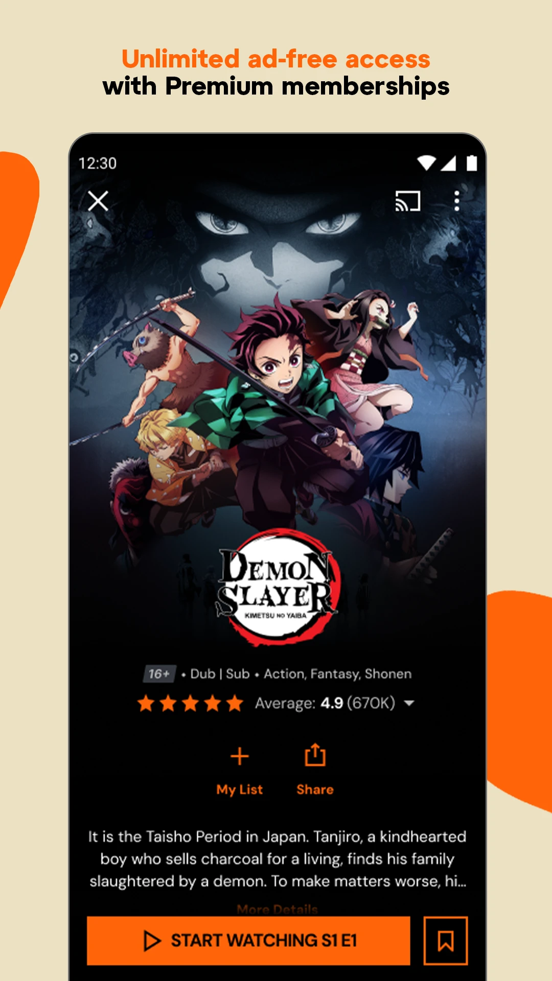 Crunchyroll: Anime Streaming app store screenshot 3 — Entertainment (Android)