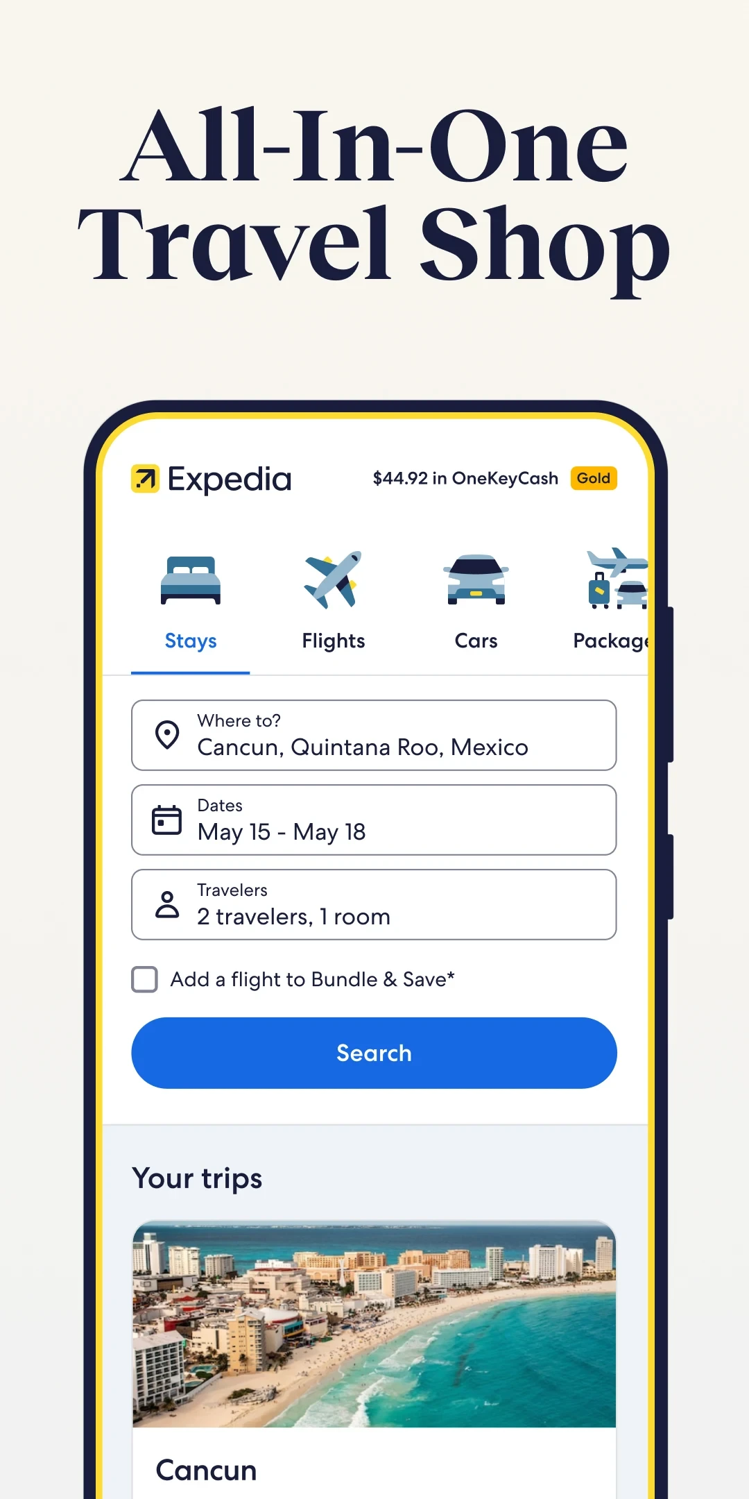 Expedia: Hotels, Flights, Cars app store screenshot 1 — Travel And Local (Android)