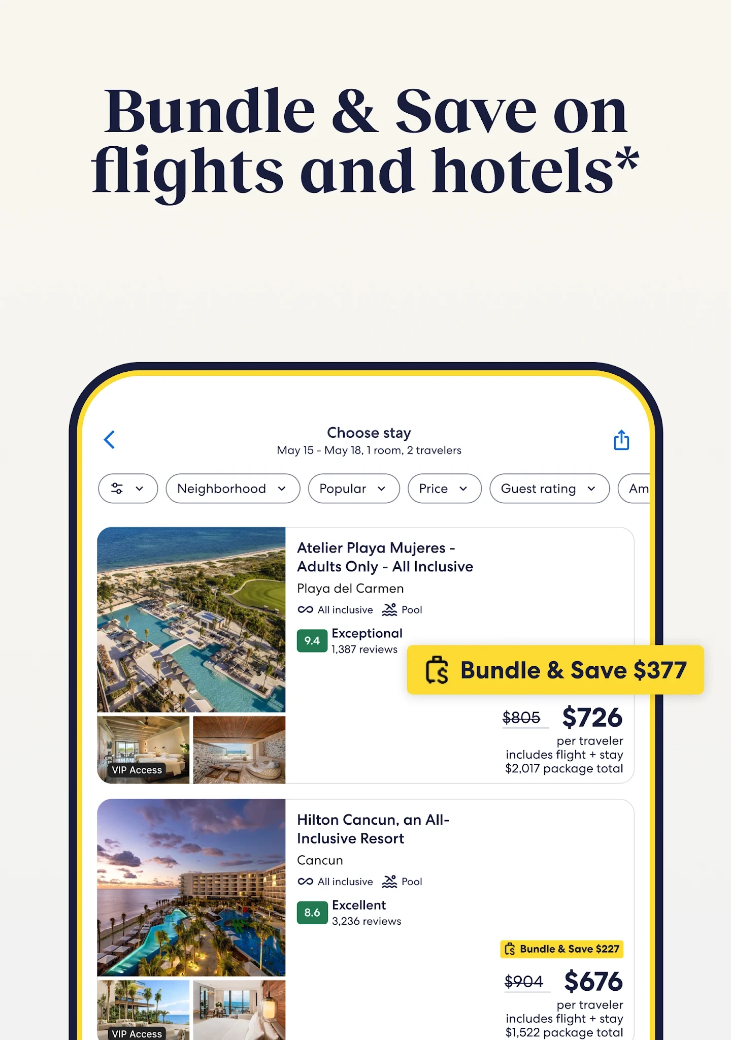 Expedia: Hotels, Flights, Cars app store screenshot 18 — Travel And Local (Android)
