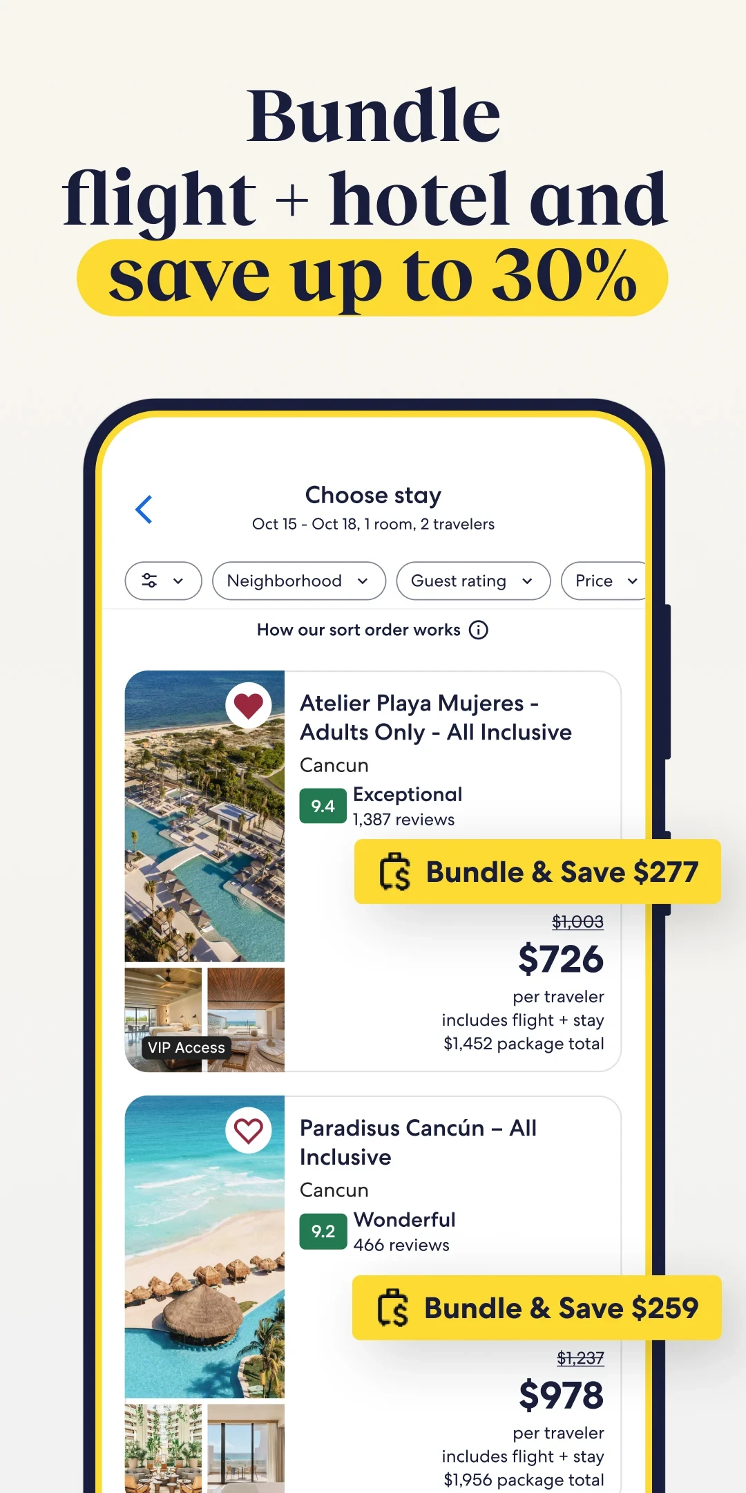 Expedia: Hotels, Flights, Cars app store screenshot 3 — Travel And Local (Android)