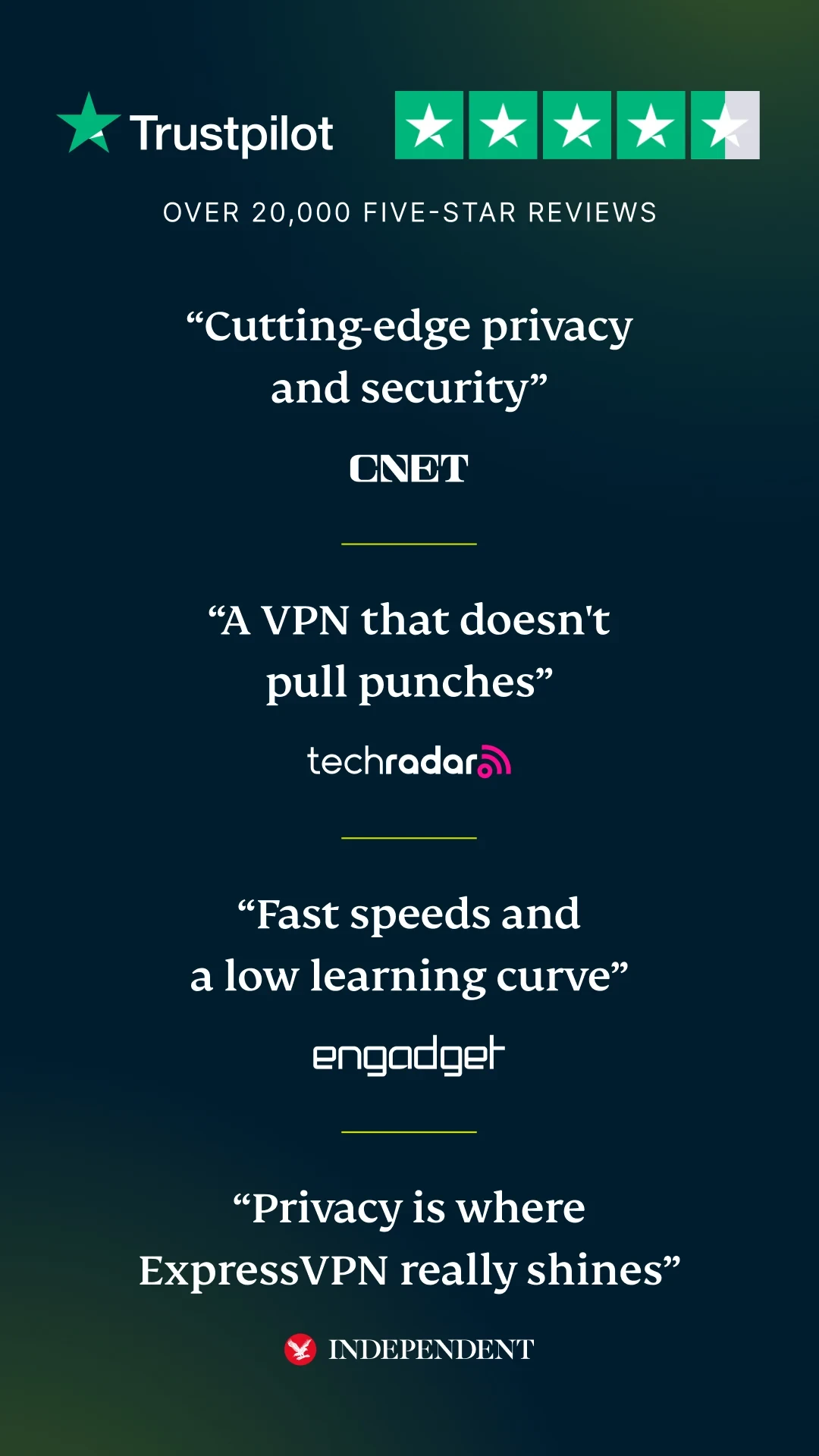 ExpressVPN: VPN Fast & Secure app store screenshot 8 — Tools (Android)