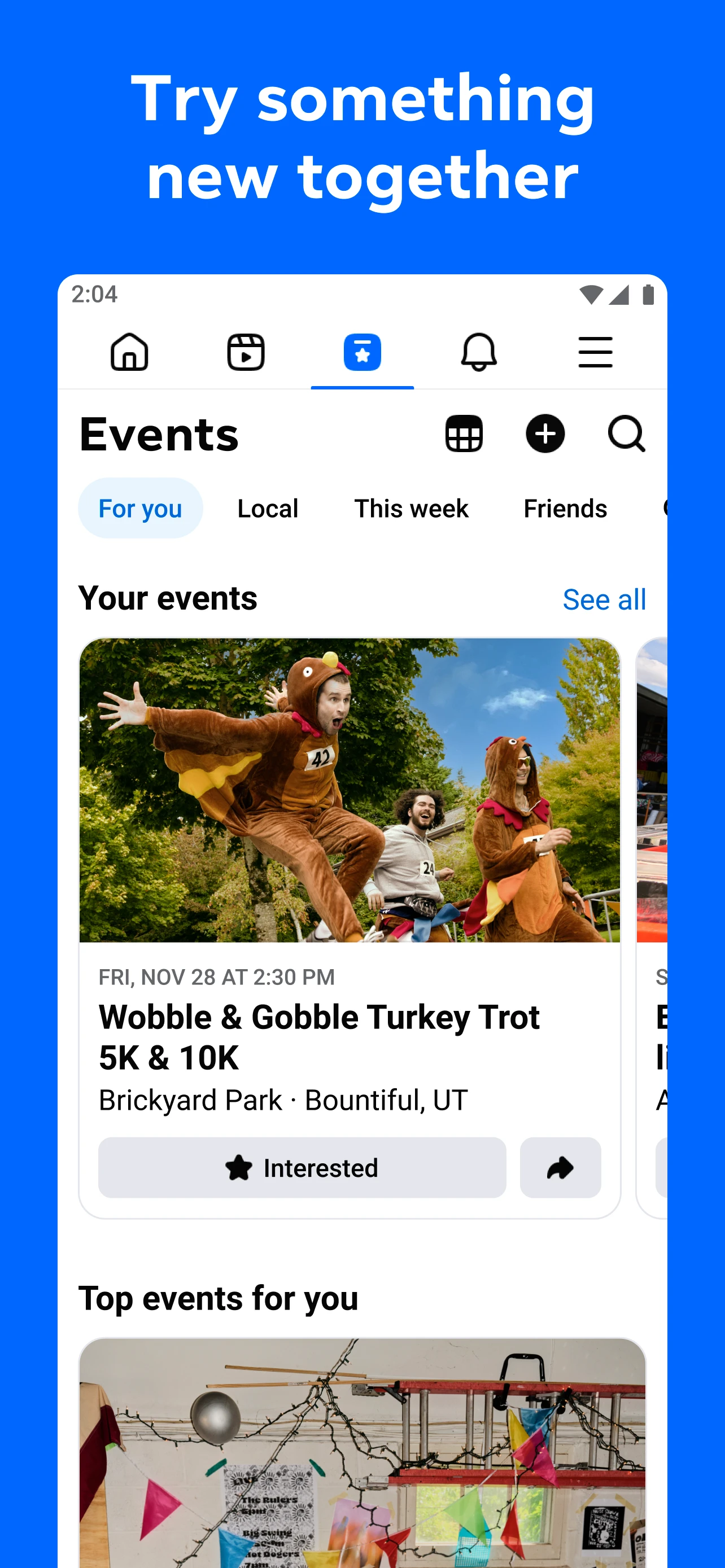 Facebook app store screenshot 2 — Social (Android)