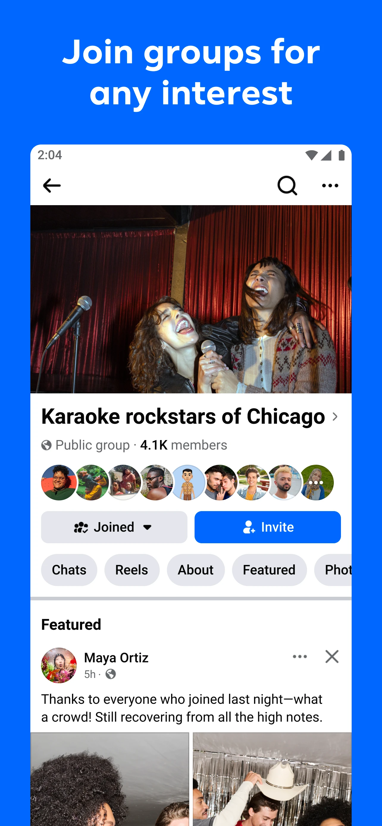 Facebook app store screenshot 3 — Social (Android)