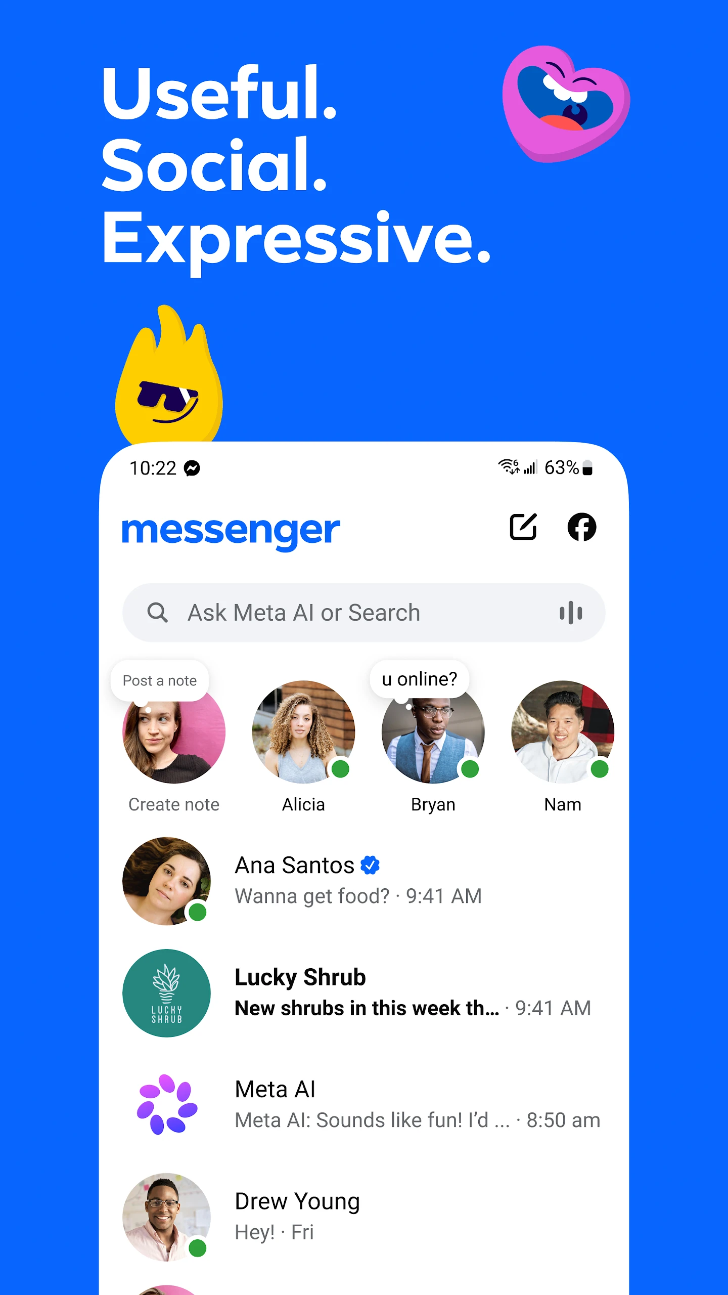 Messenger app store screenshot 1 — Communication (Android)
