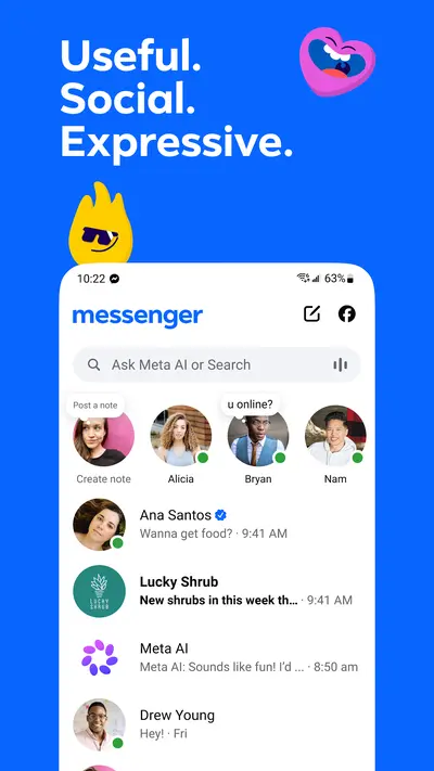 Messenger app store screenshot 1 — Communication (Android)