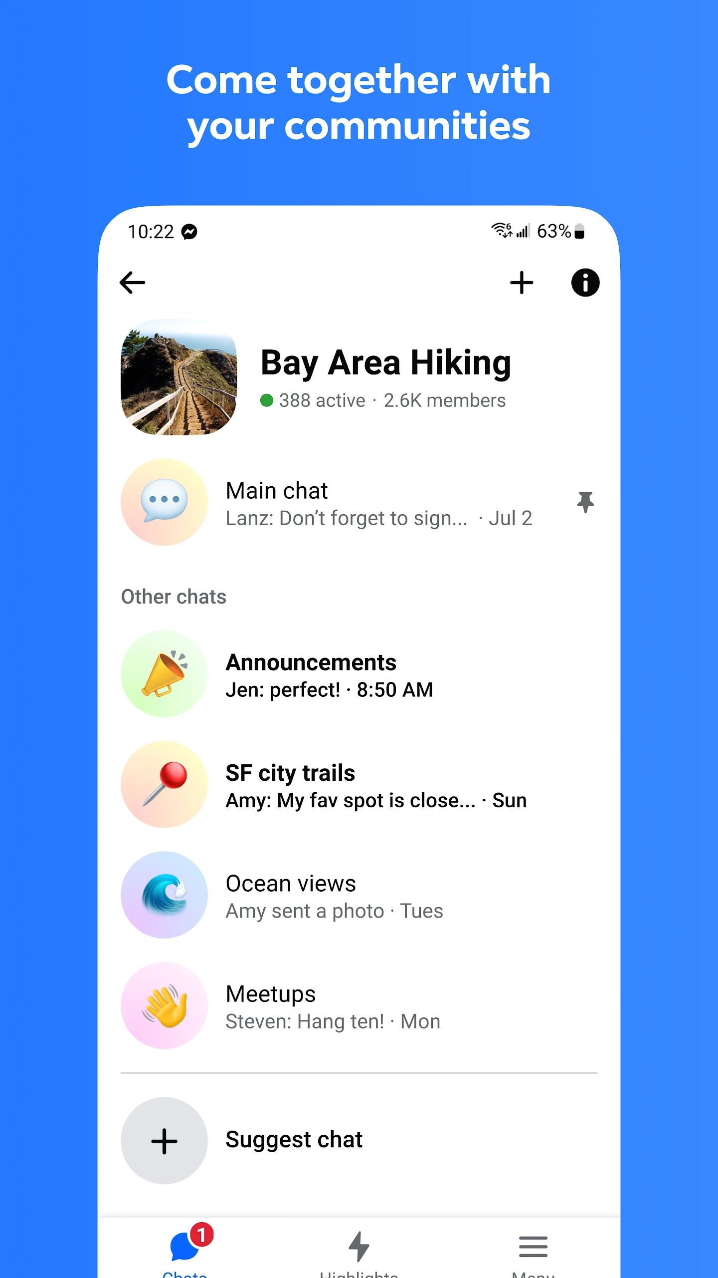 Messenger app store screenshot 5 — Communication (Android)