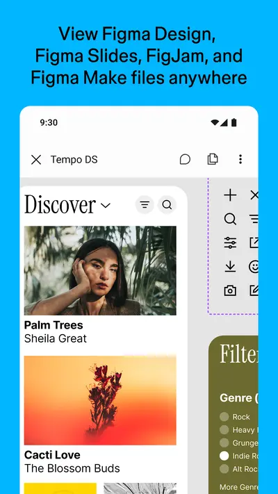Figma: view. comment. mirror. app store screenshot 1 — Art And Design (Android)