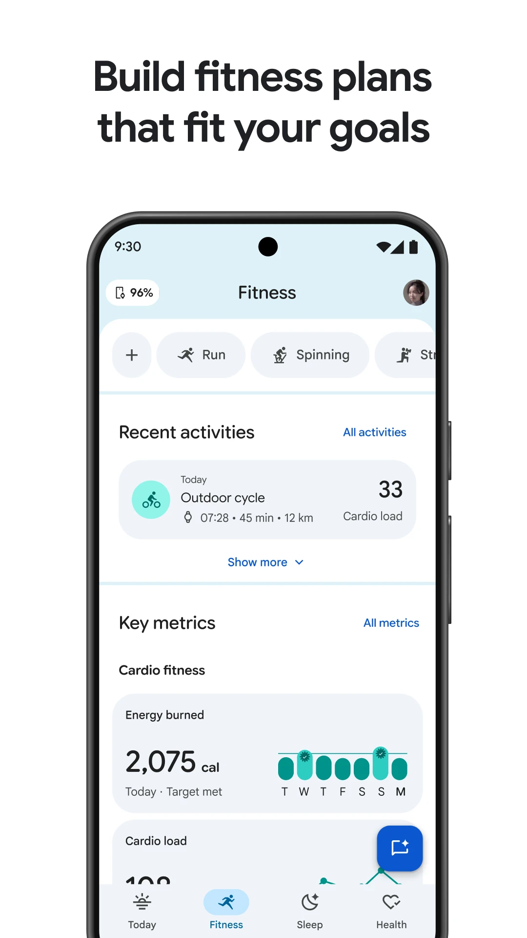 Google Health (Fitbit) app store screenshot 2 — Health And Fitness (Android)
