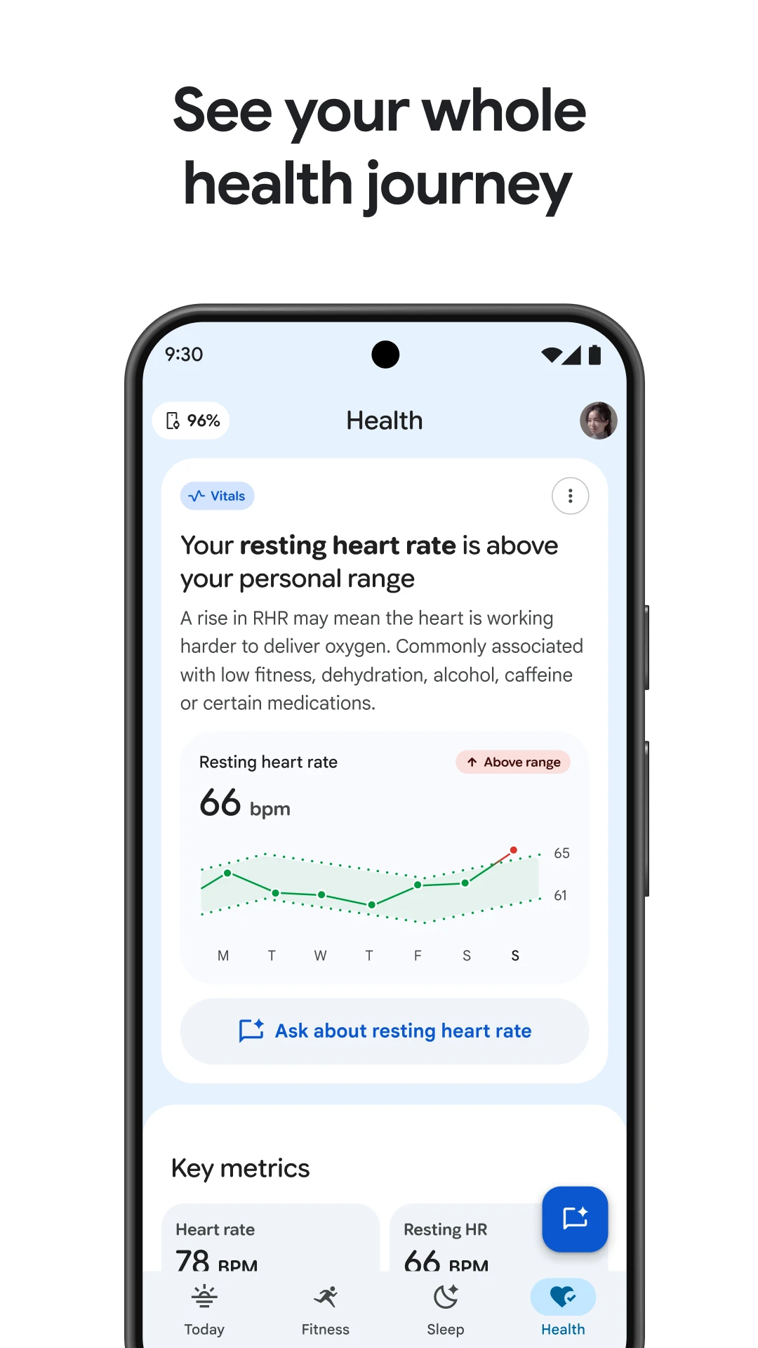 Google Health (Fitbit) app store screenshot 4 — Health And Fitness (Android)