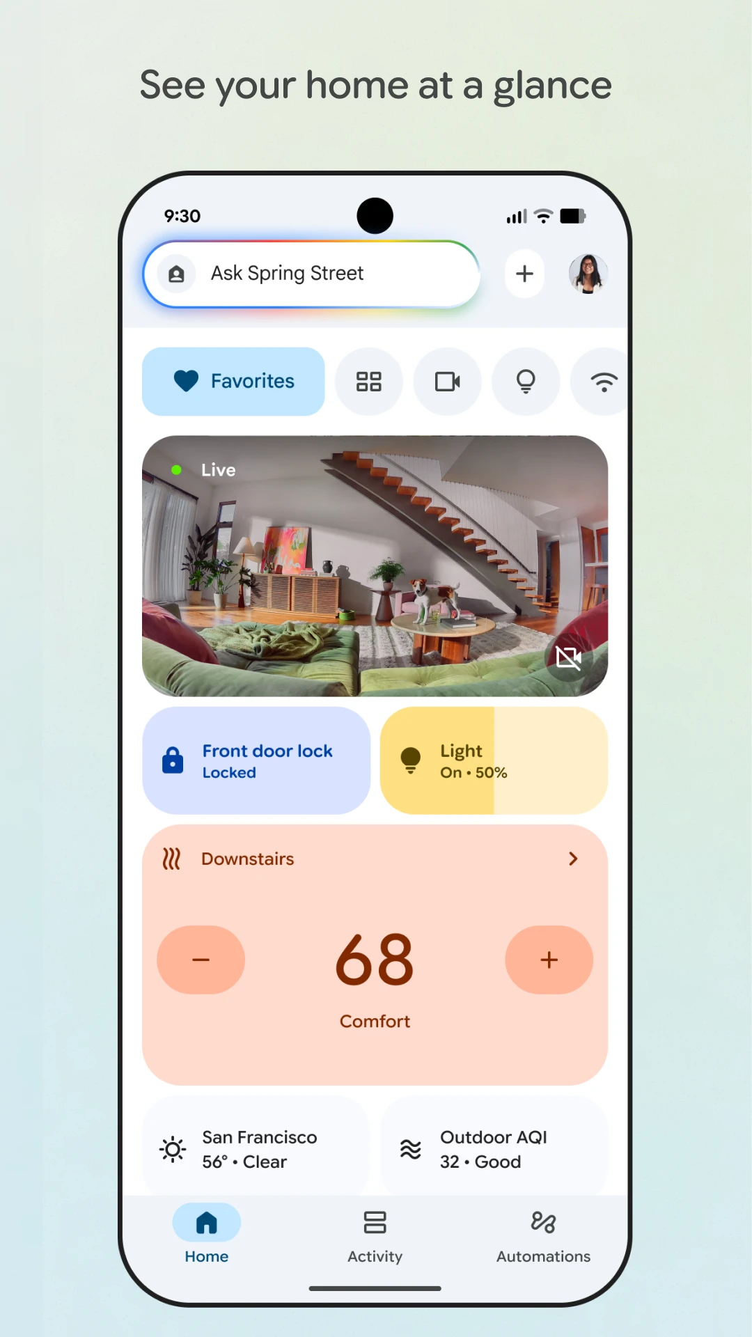Google Home app store screenshot 1 — Lifestyle (Android)