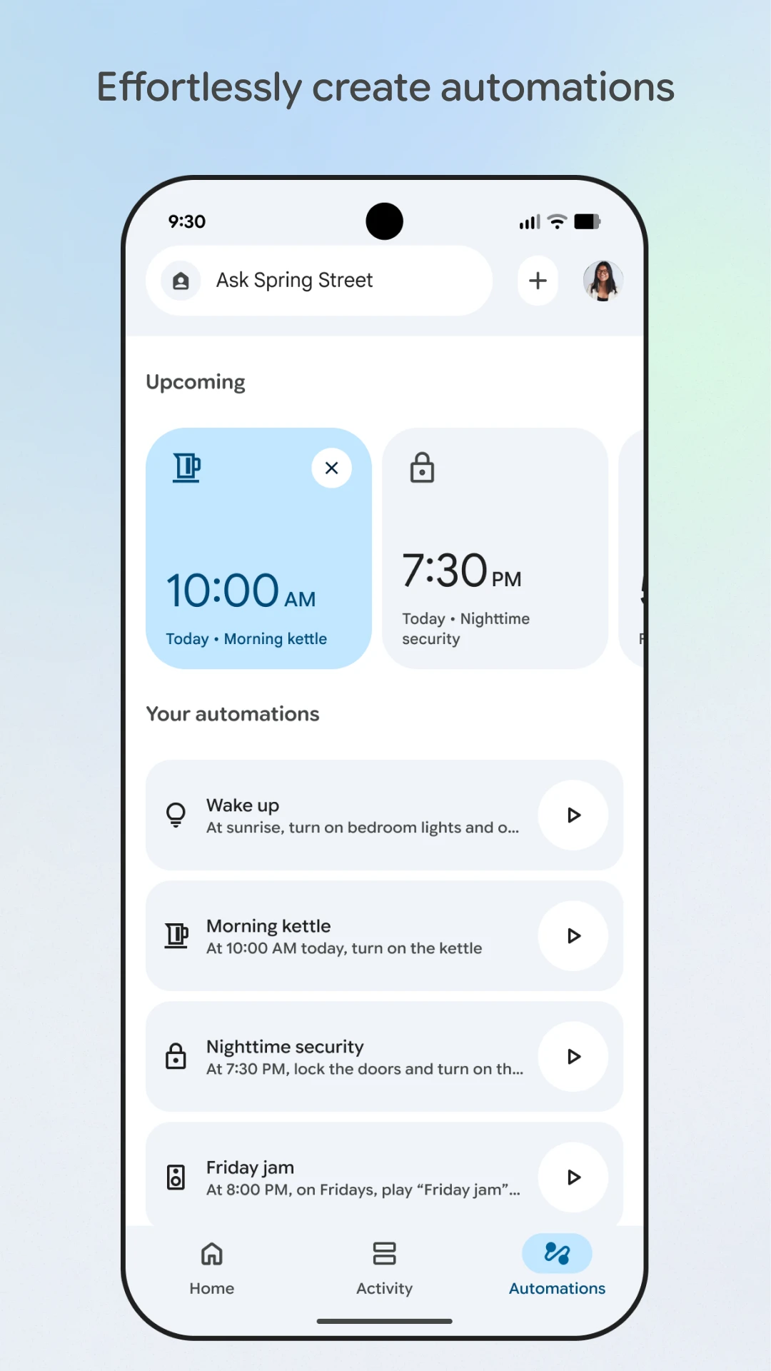 Google Home app store screenshot 3 — Lifestyle (Android)