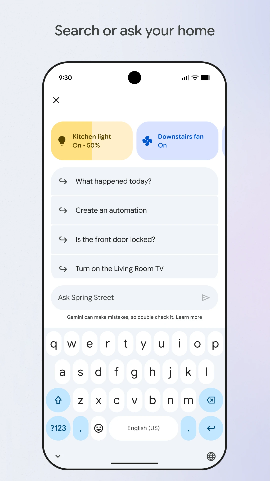 Google Home app store screenshot 5 — Lifestyle (Android)