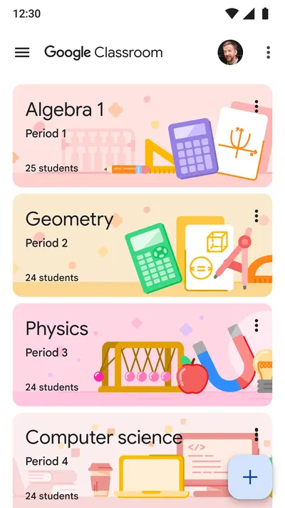 Google Classroom app store screenshot 1 — Education (Android)