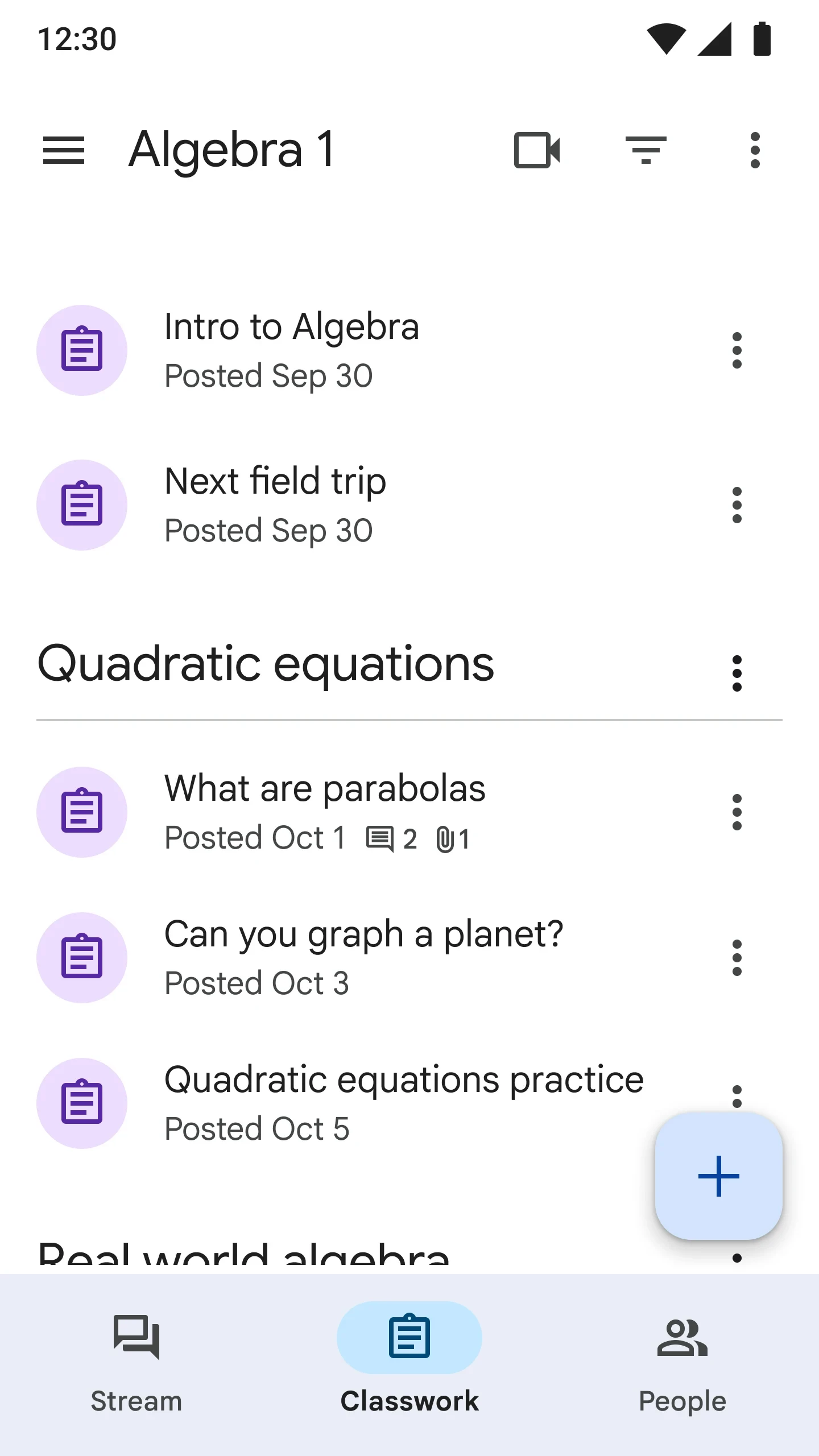 Google Classroom app store screenshot 3 — Education (Android)