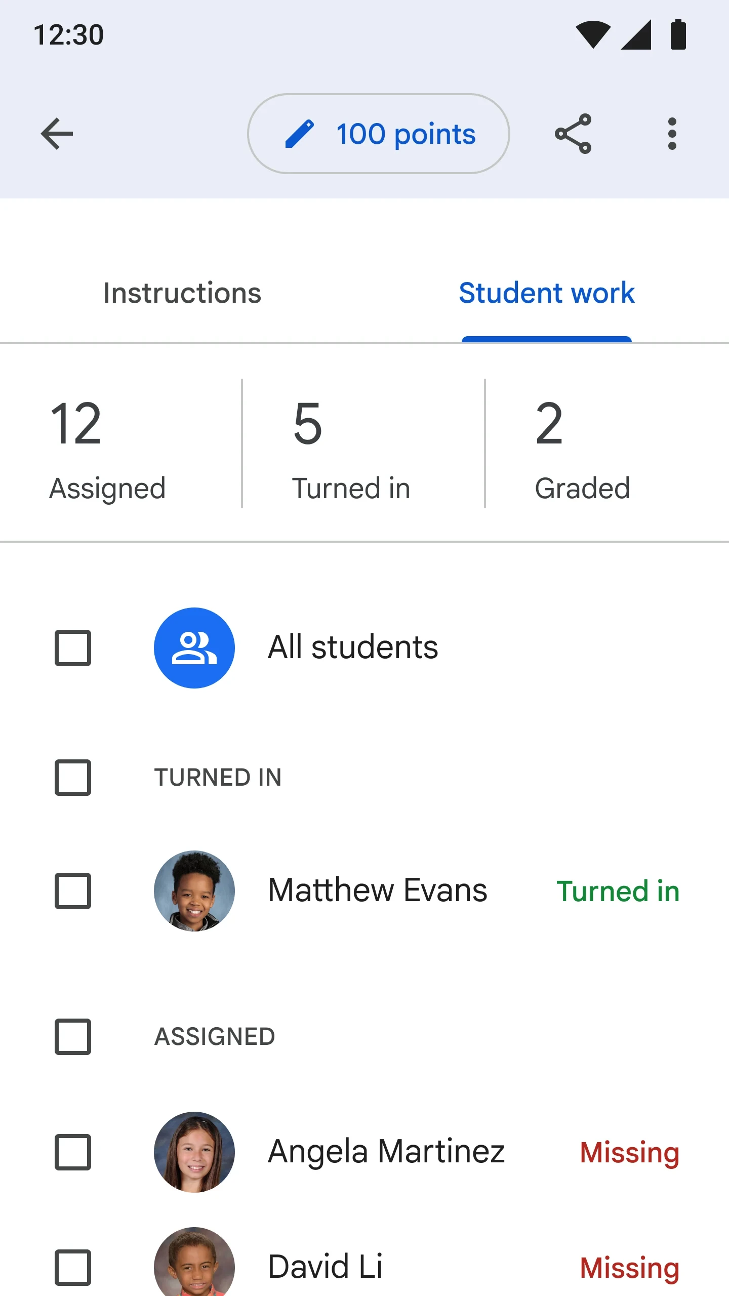Google Classroom app store screenshot 4 — Education (Android)
