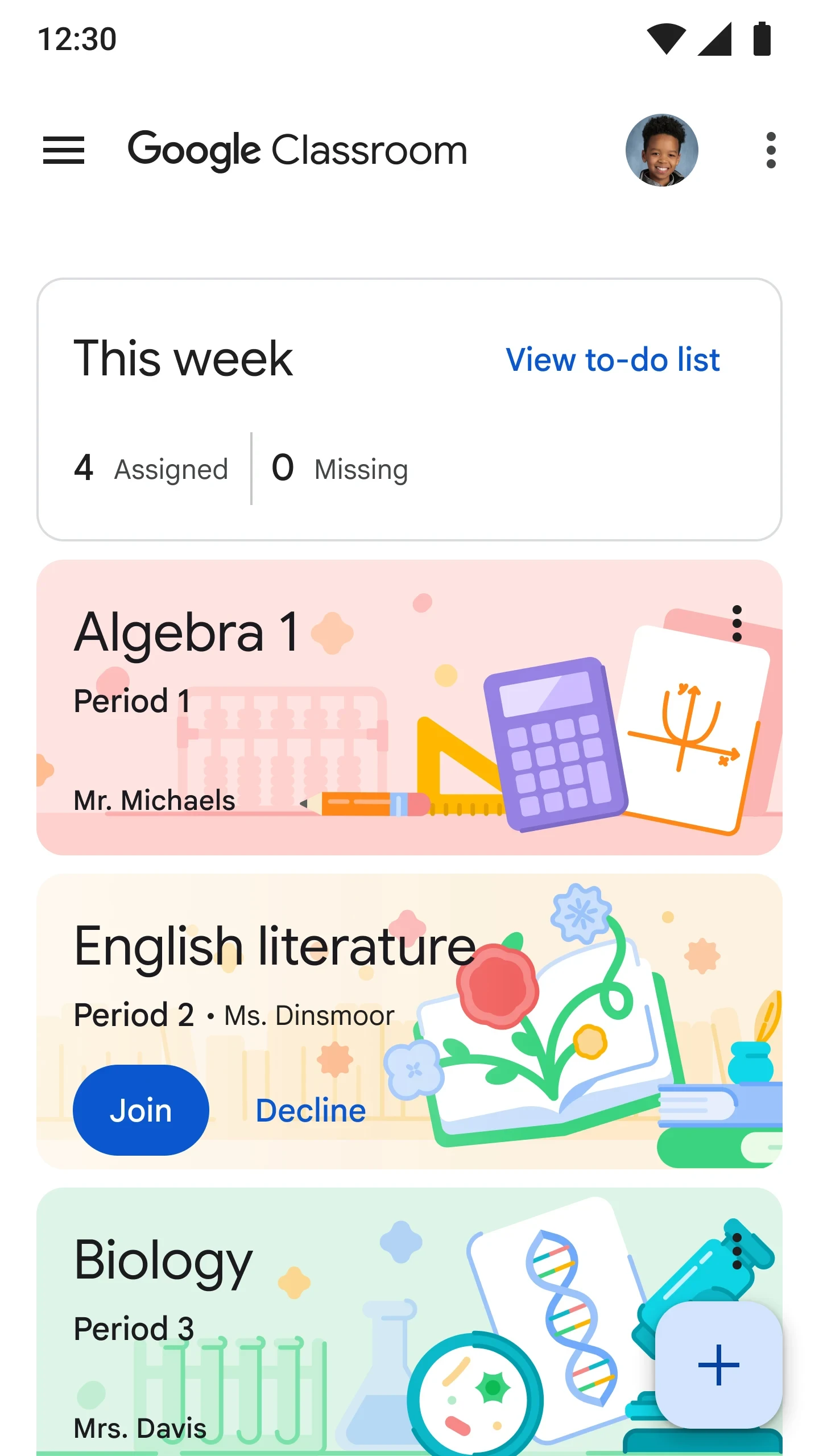 Google Classroom app store screenshot 5 — Education (Android)