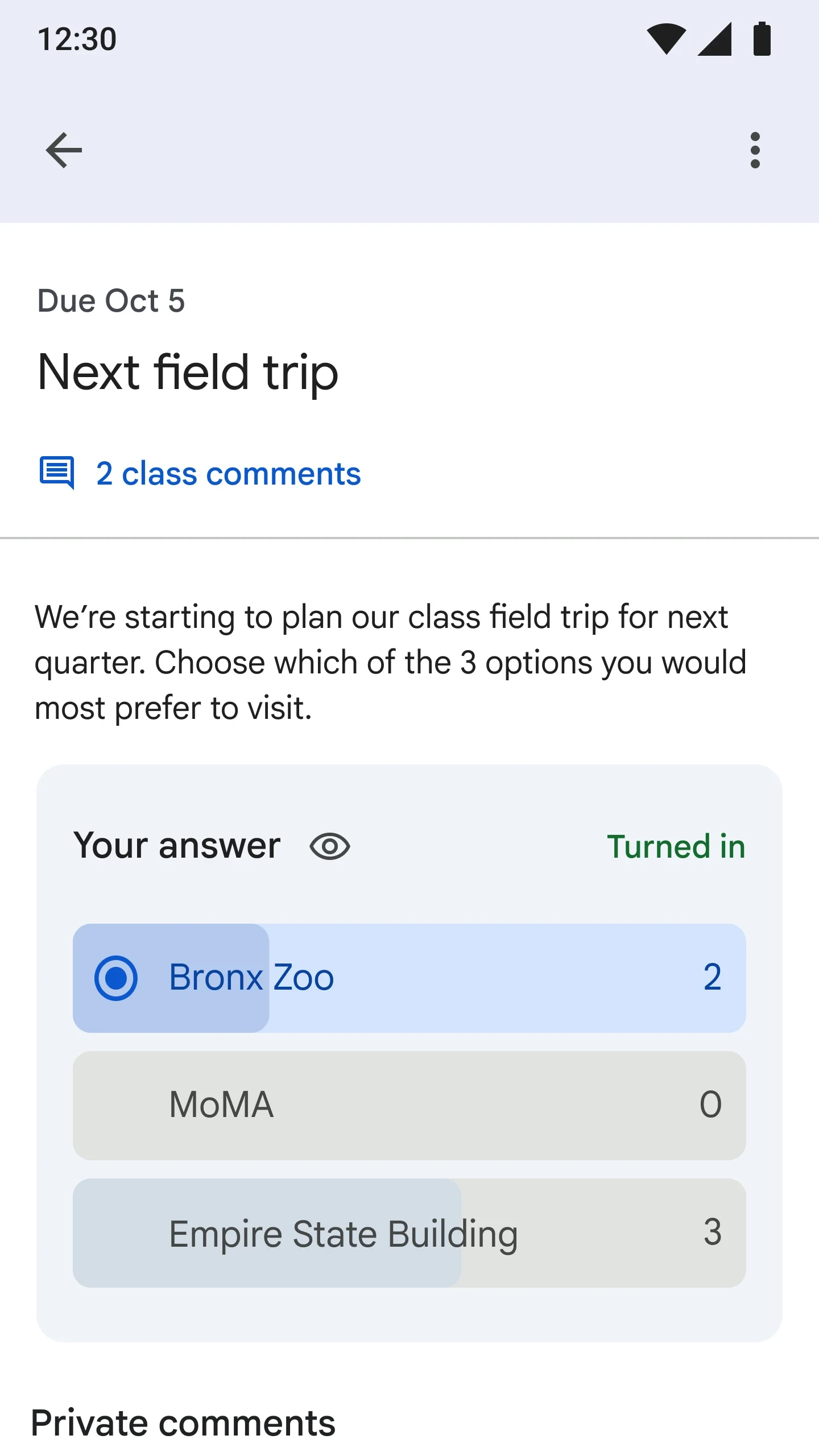 Google Classroom app store screenshot 6 — Education (Android)