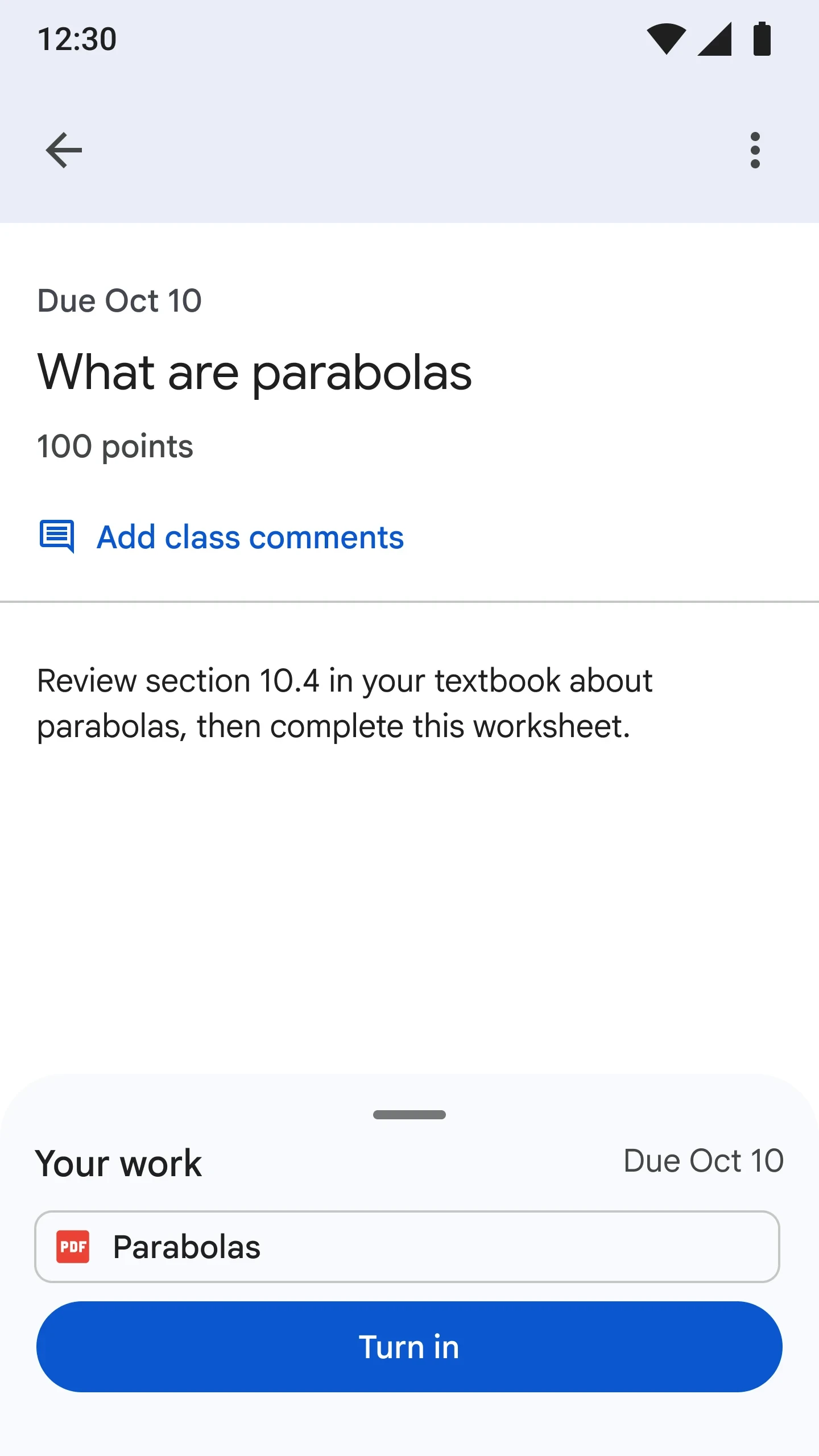 Google Classroom app store screenshot 7 — Education (Android)