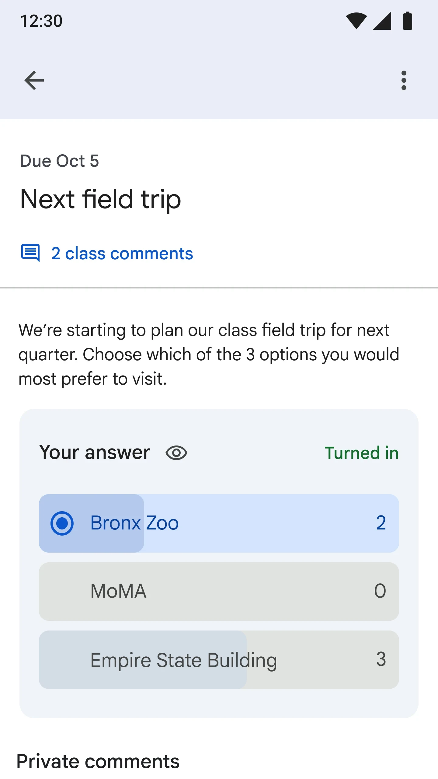 Google Classroom app store screenshot 6 — Education (Android)