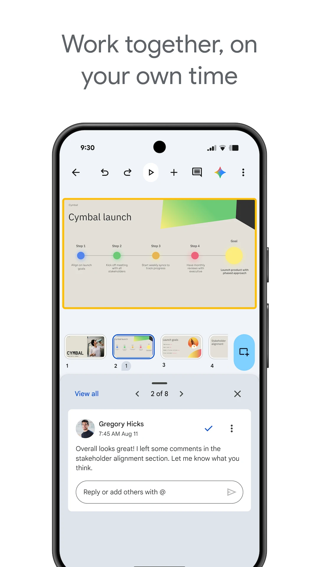 Google Slides app store screenshot 3 — Productivity (Android)