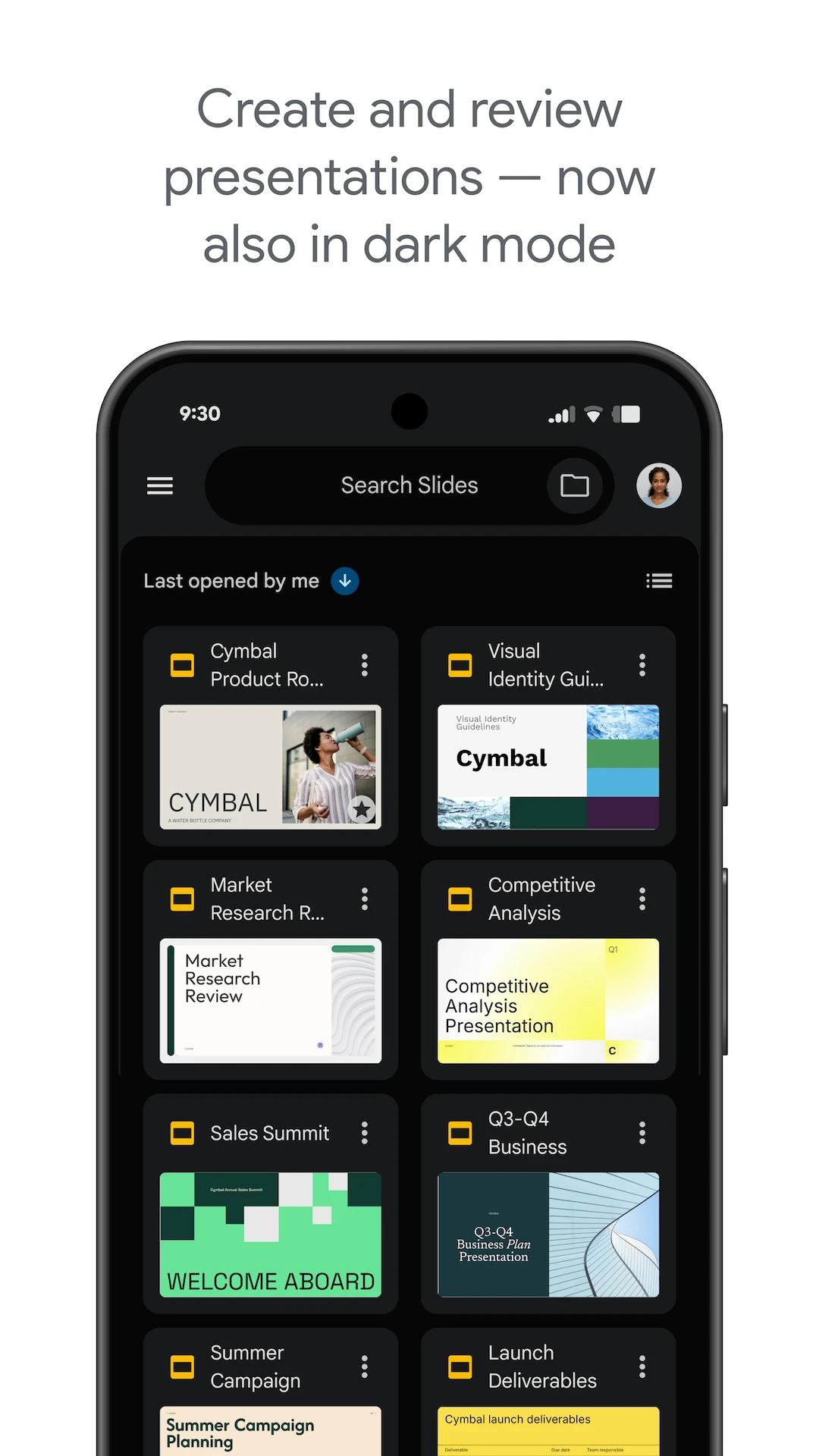 Google Slides app store screenshot 5 — Productivity (Android)