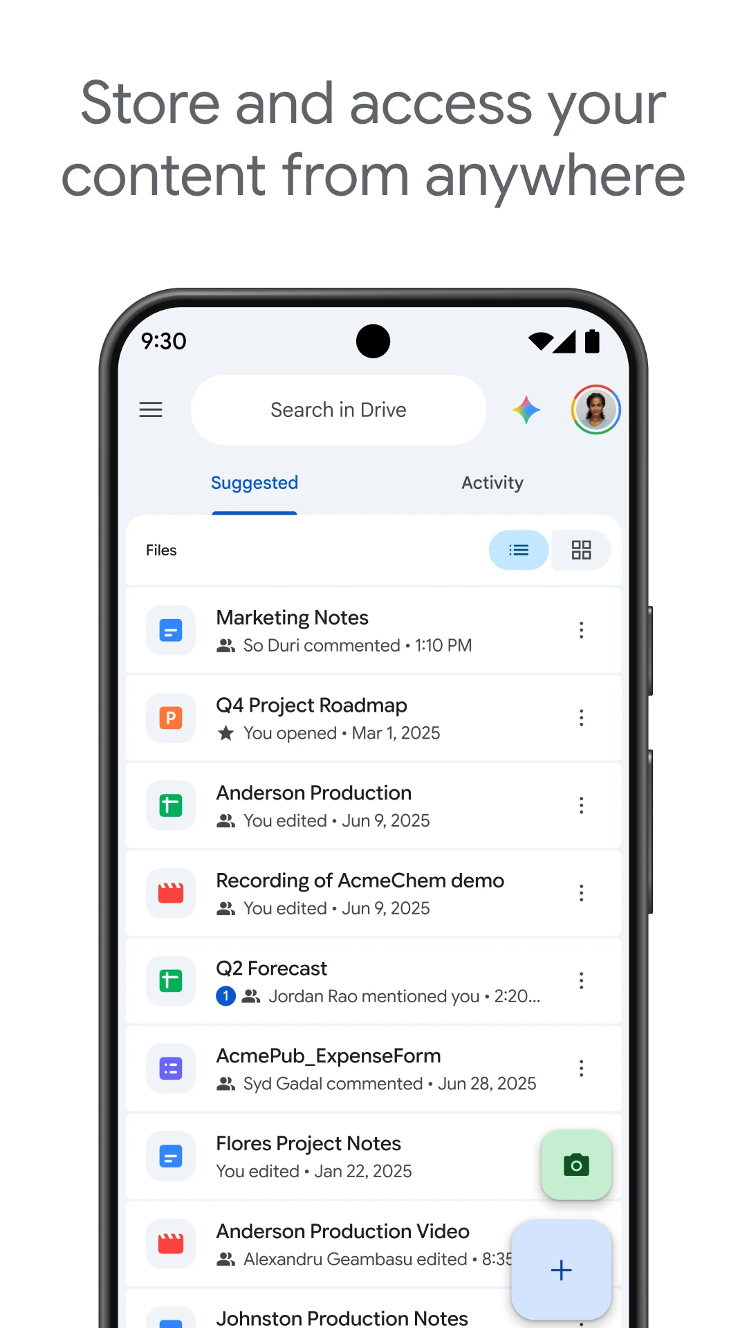 Google Drive app store screenshot 1 — Productivity (Android)