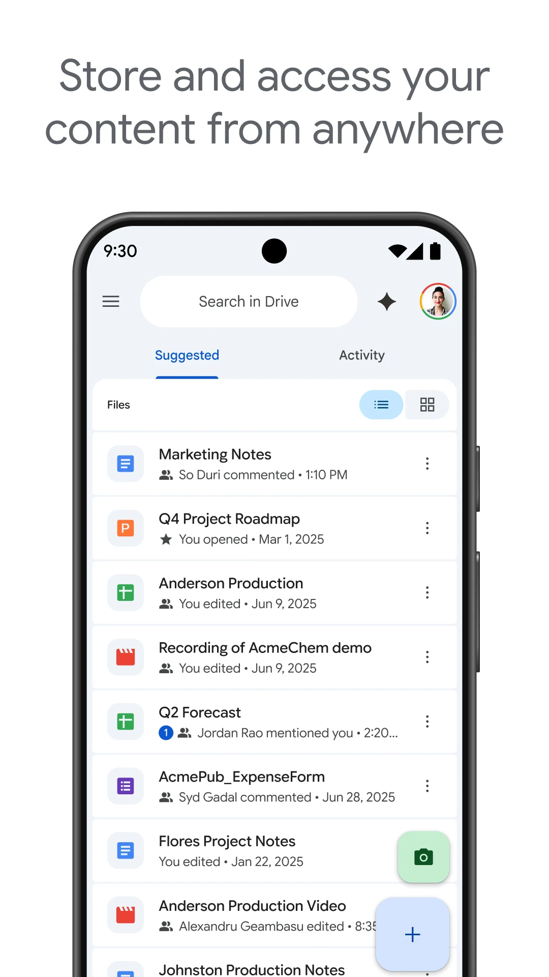 Google Drive app store screenshot 1 — Productivity (Android)