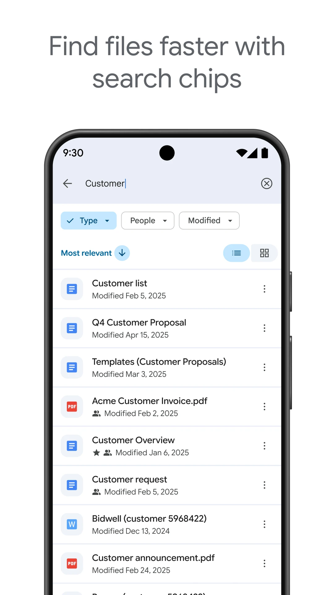 Google Drive app store screenshot 2 — Productivity (Android)