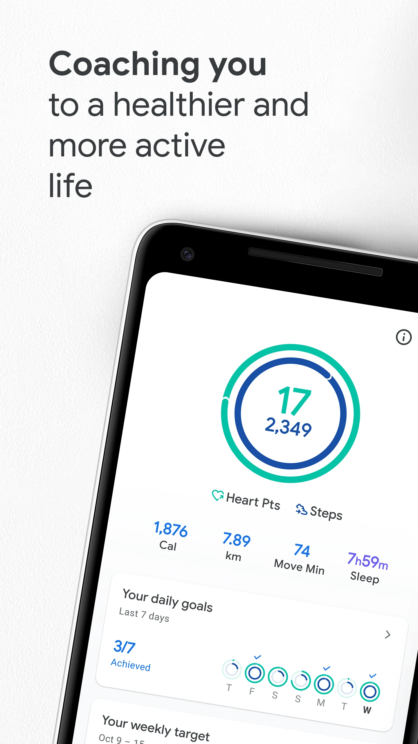 Google Fit: Activity Tracking app store screenshot 1 — Health And Fitness (Android)