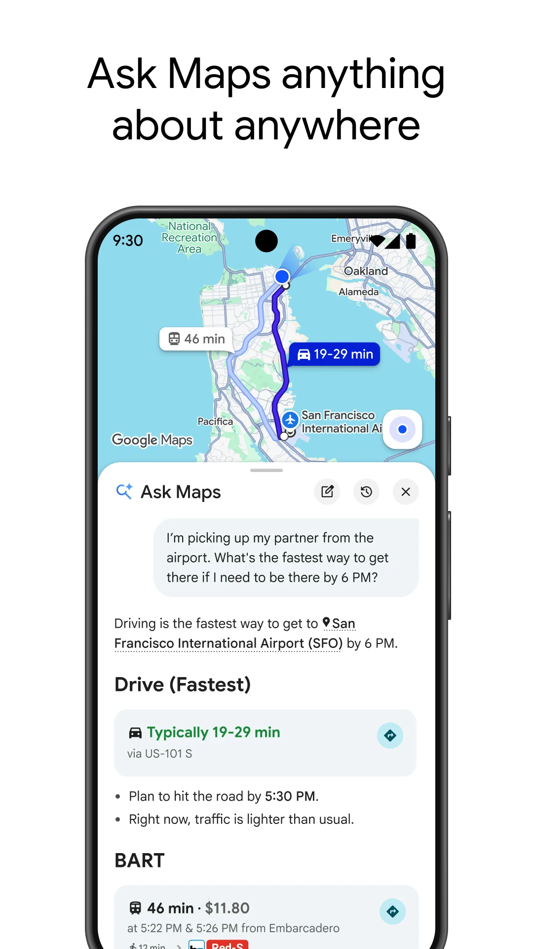 Google Maps app store screenshot 2 — Travel And Local (Android)