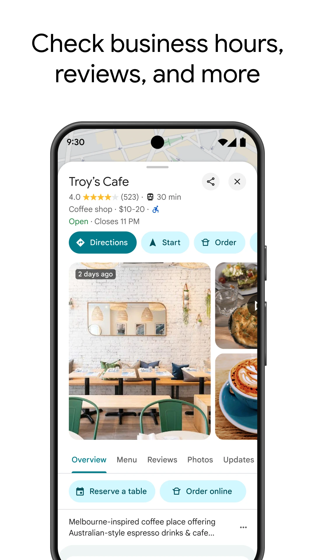 Google Maps app store screenshot 4 — Travel And Local (Android)