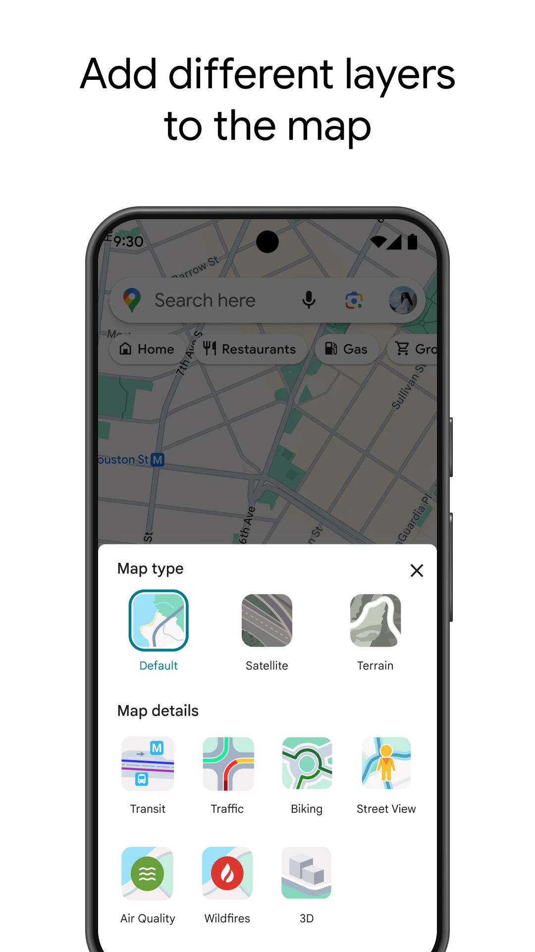 Google Maps app store screenshot 6 — Travel And Local (Android)