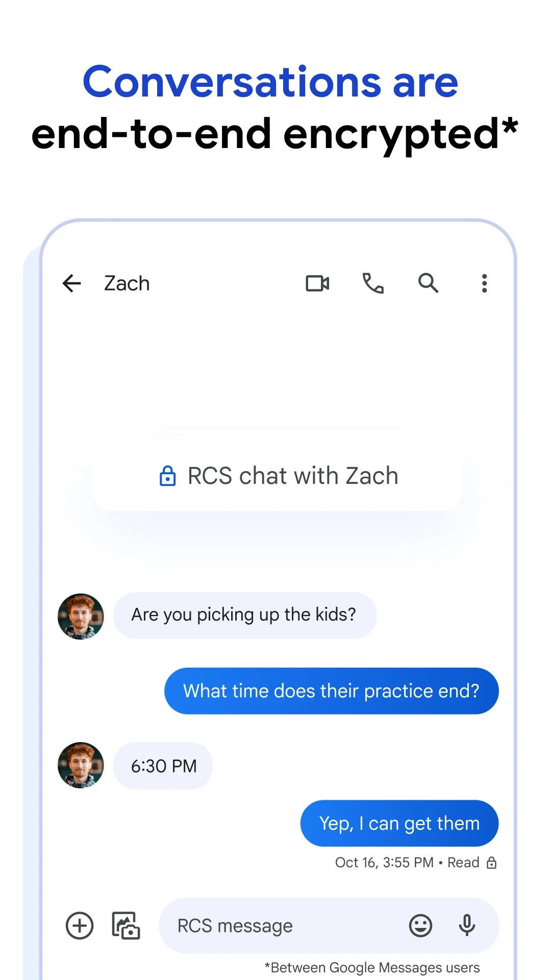 Google Messages app store screenshot 2 — Communication (Android)