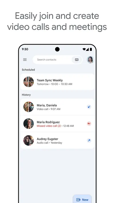 Google Meet app store screenshot 1 — Communication (Android)