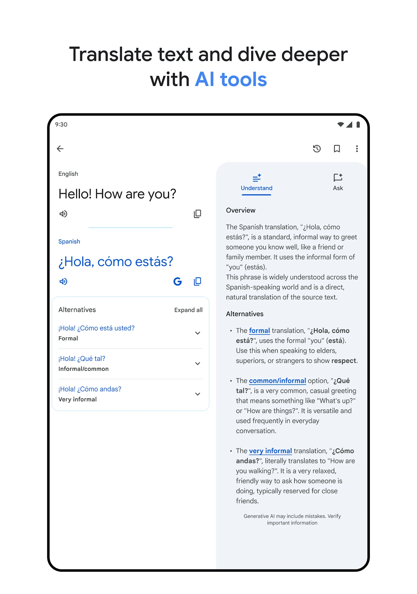 Google Translate app store screenshot 13 — Tools (Android)