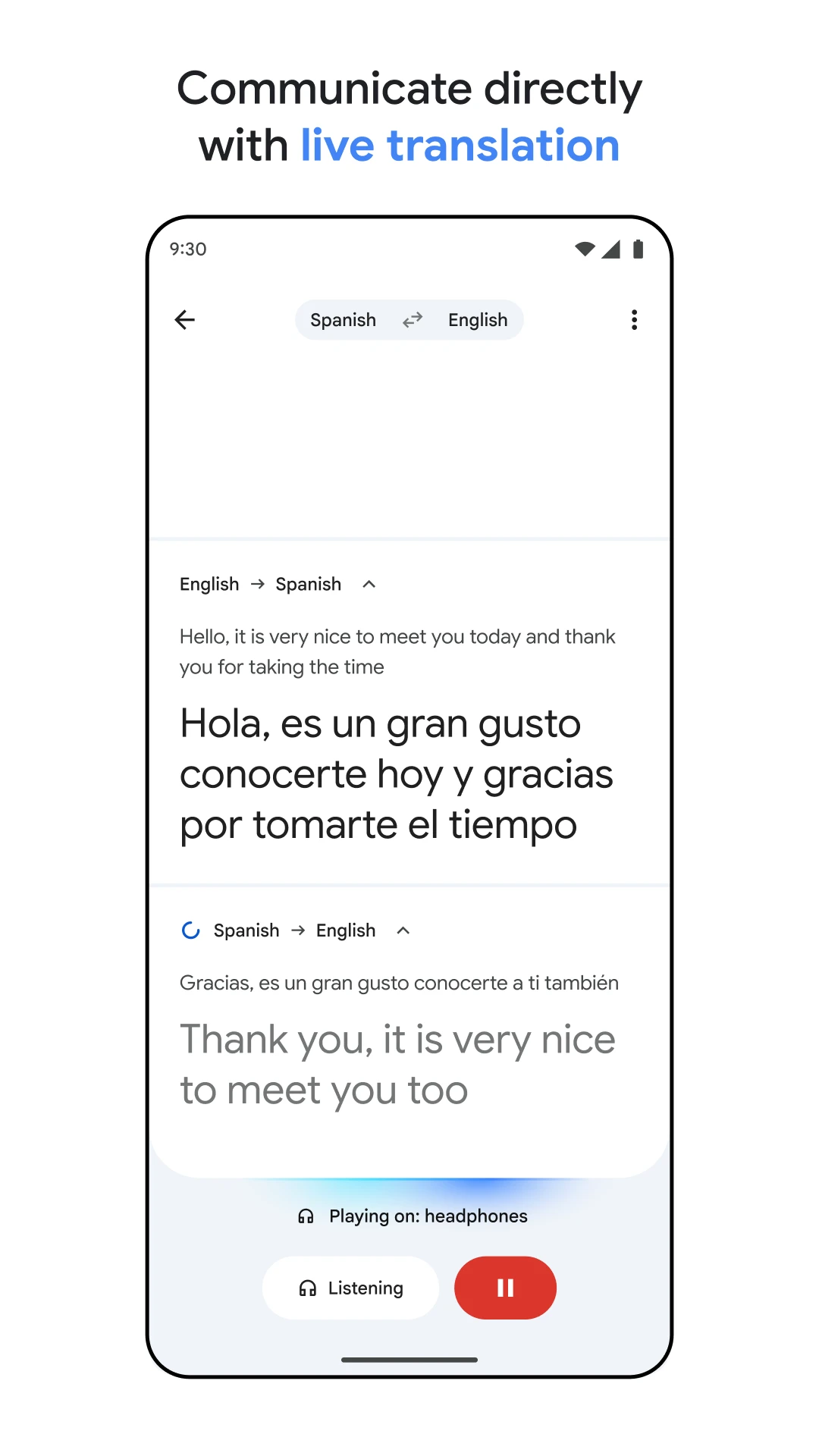 Google Translate app store screenshot 3 — Tools (Android)