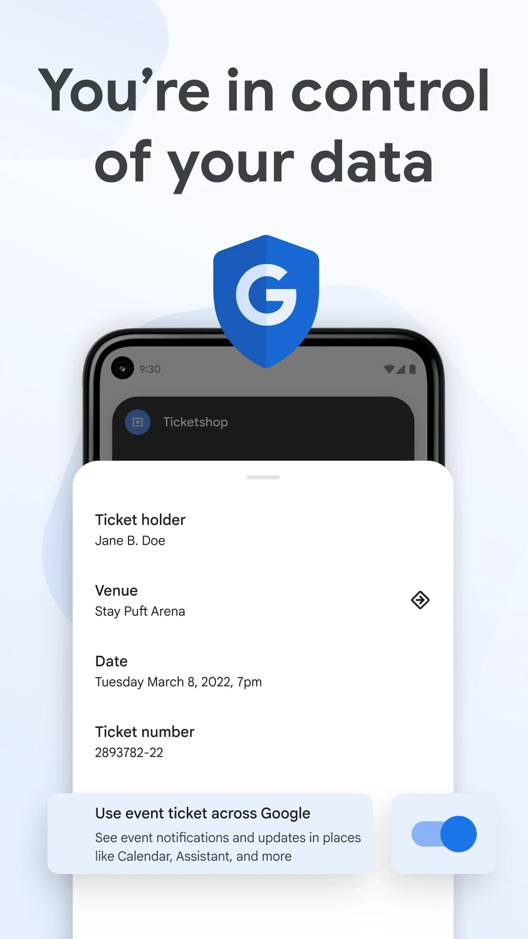Google Wallet app store screenshot 3 — Finance (Android)