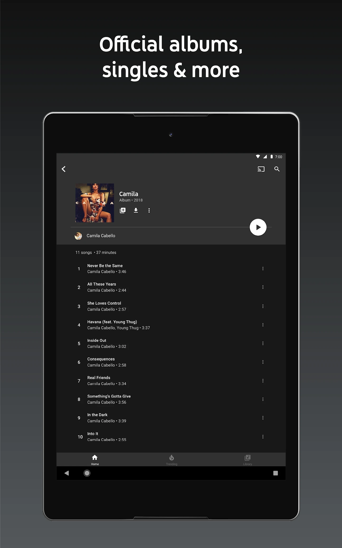 YouTube Music app store screenshot 12 — Music And Audio (Android)
