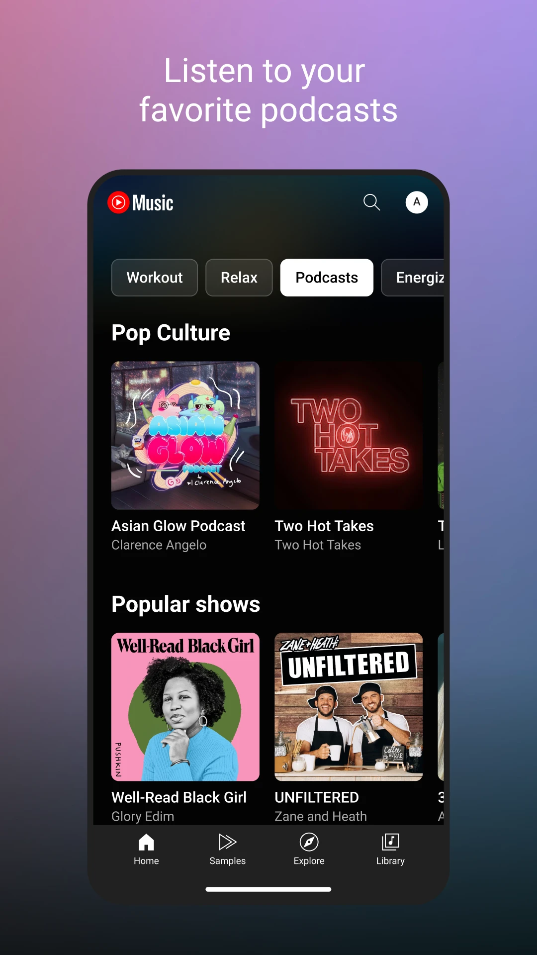 YouTube Music app store screenshot 4 — Music And Audio (Android)