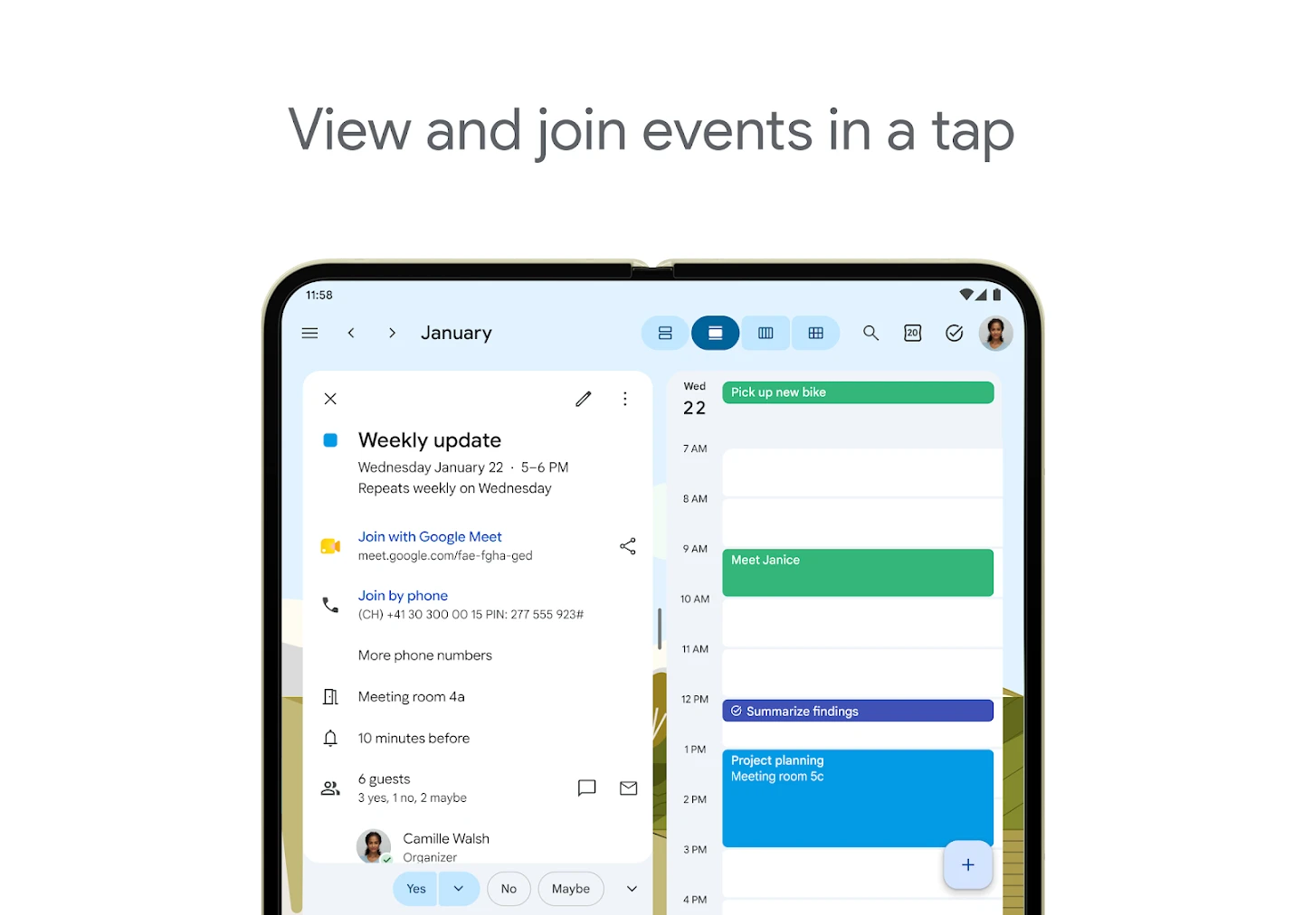 Google Calendar app store screenshot 11 — Productivity (Android)