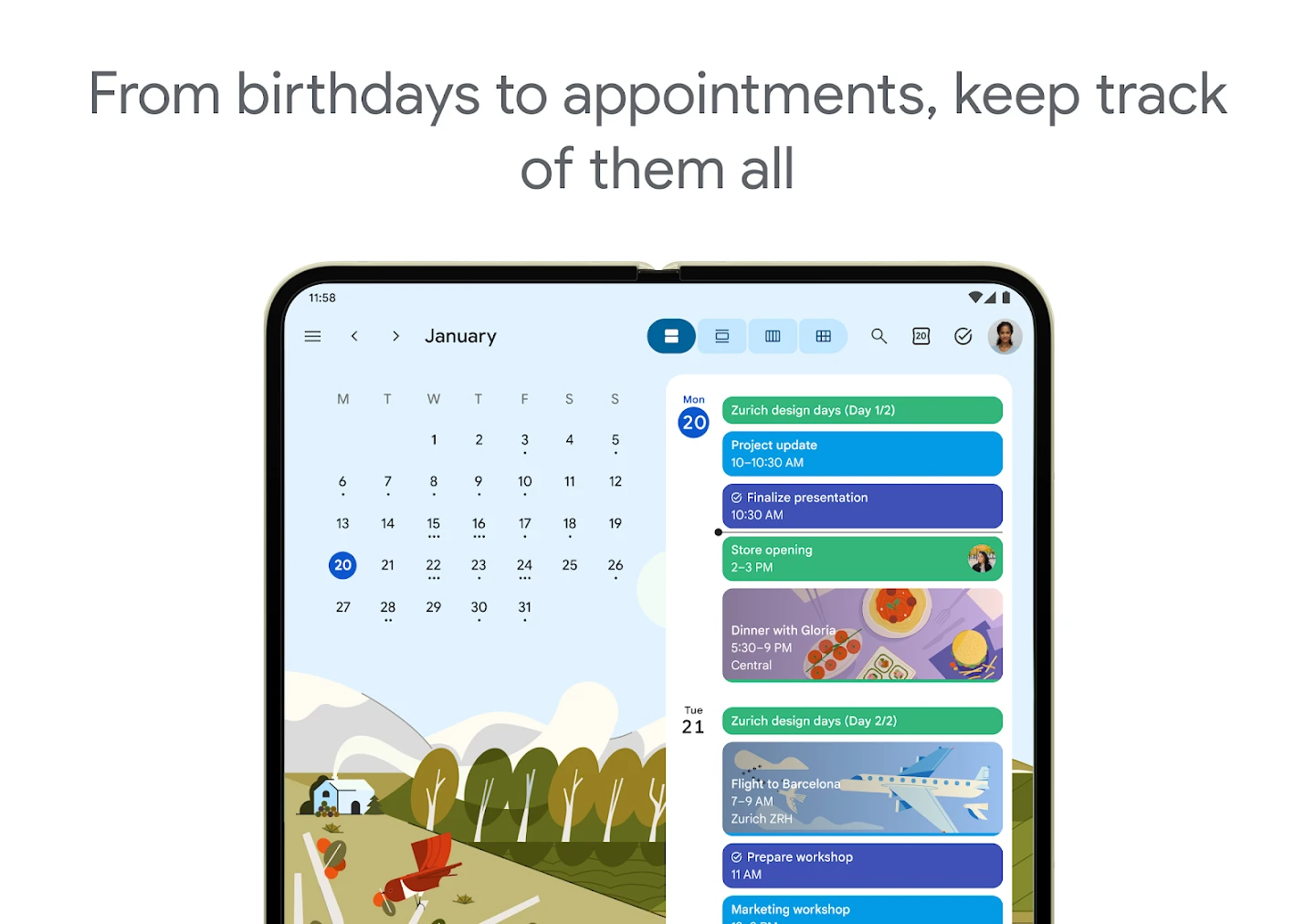 Google Calendar app store screenshot 9 — Productivity (Android)