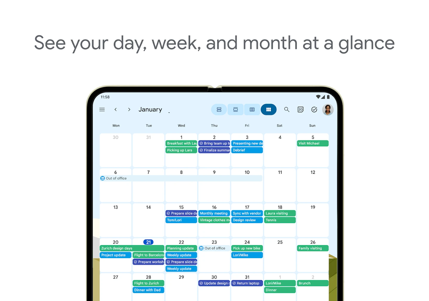 Google Calendar app store screenshot 13 — Productivity (Android)