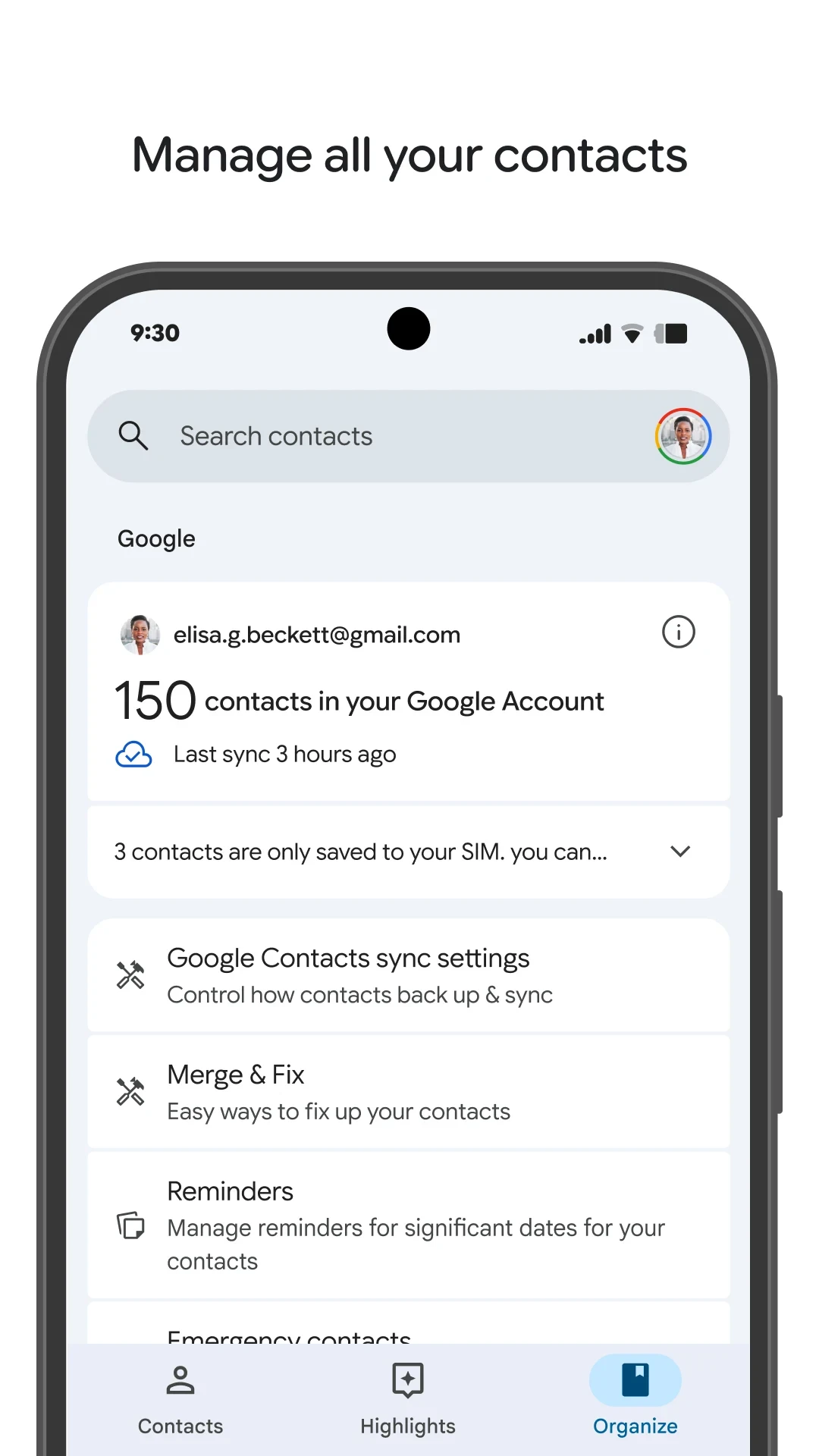 Contacts app store screenshot 6 — Communication (Android)