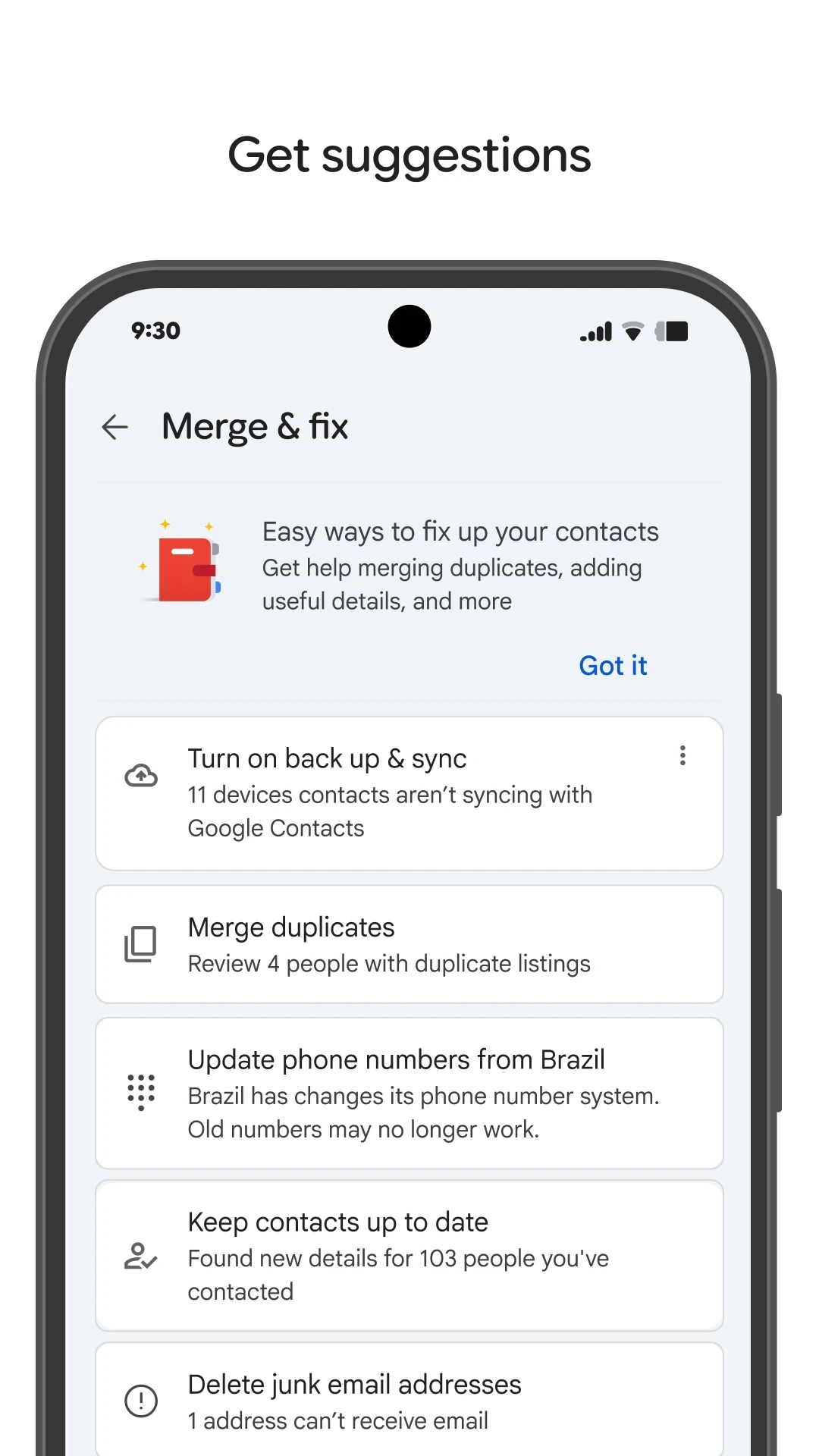 Contacts app store screenshot 7 — Communication (Android)
