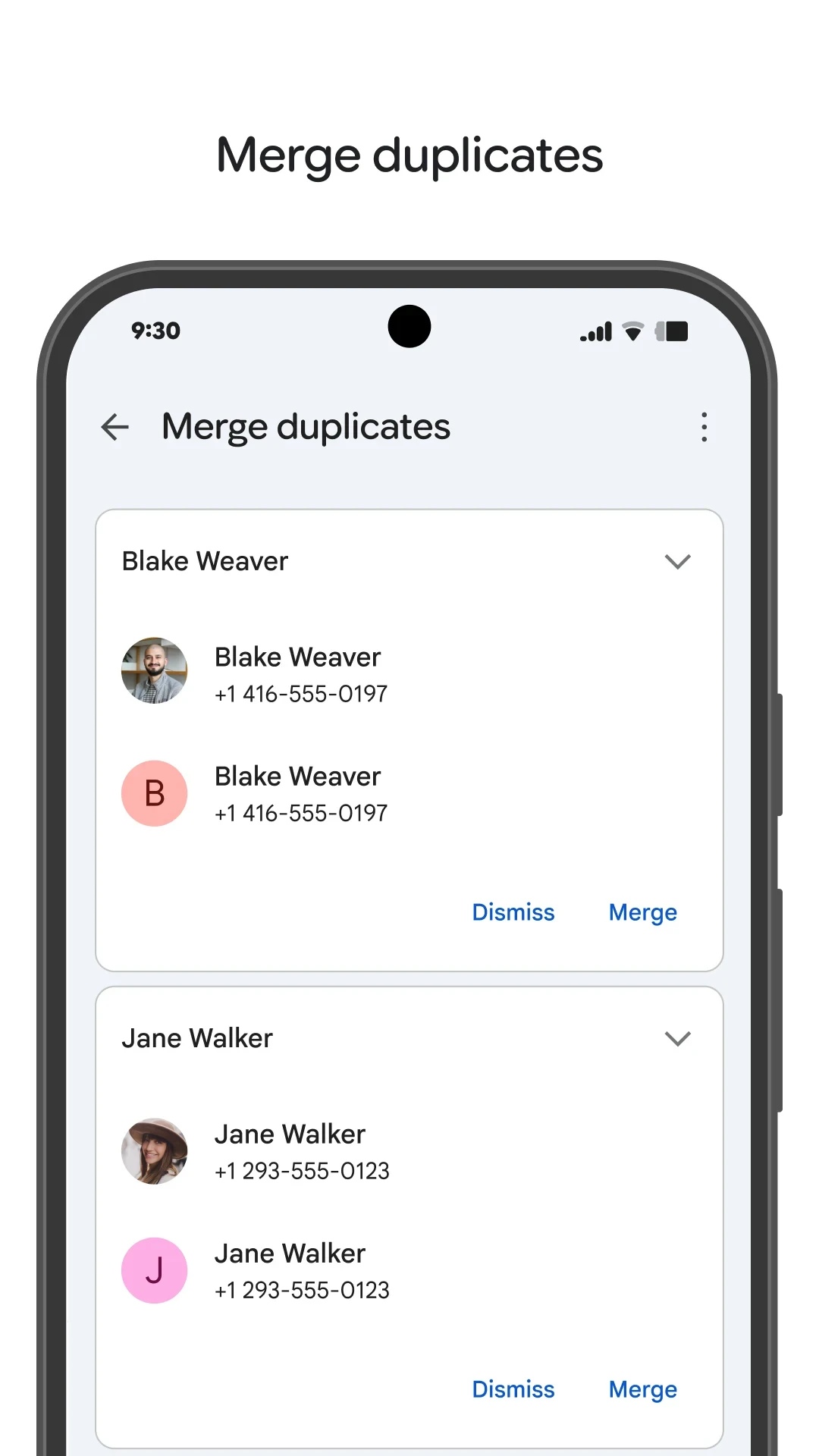 Contacts app store screenshot 8 — Communication (Android)