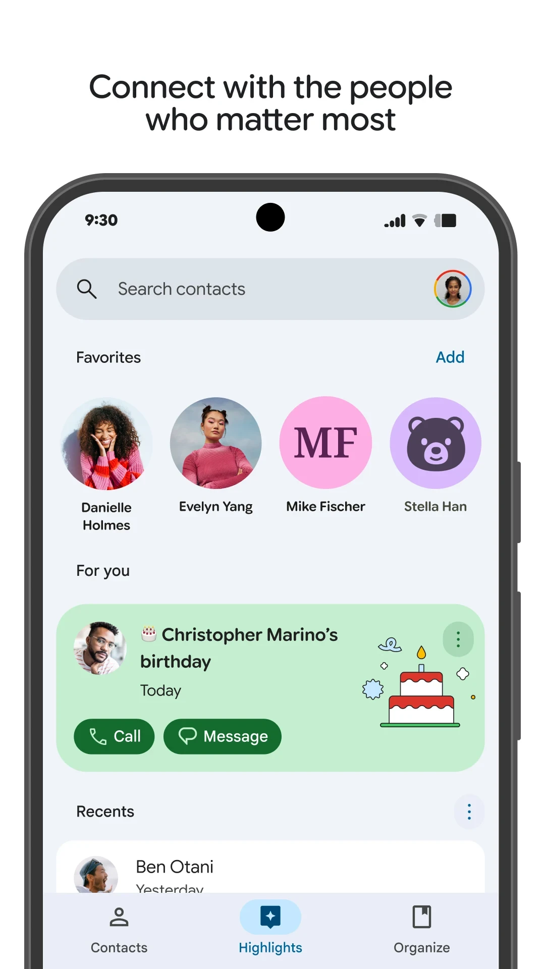 Contacts app store screenshot 5 — Communication (Android)