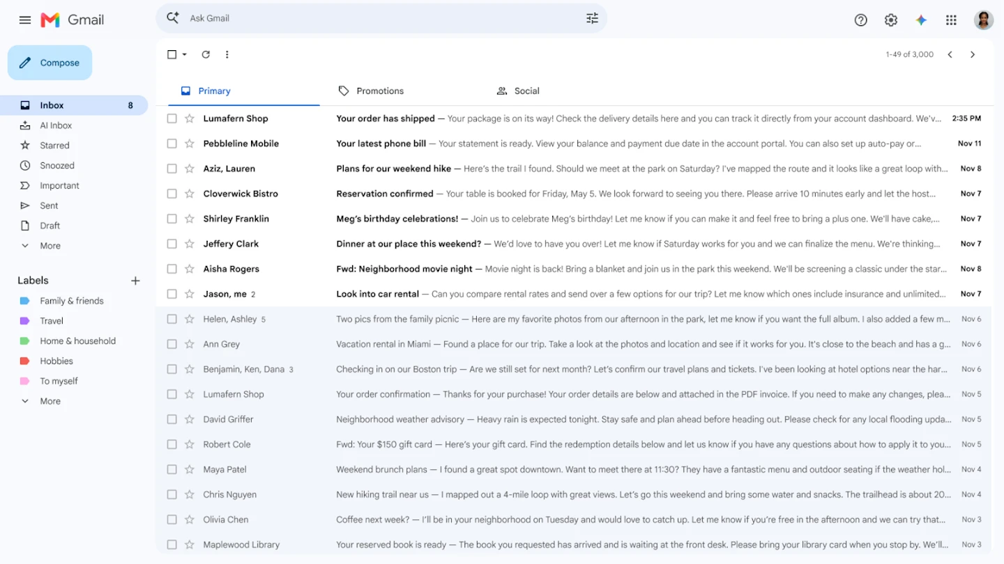 Gmail app store screenshot 25 — Communication (Android)