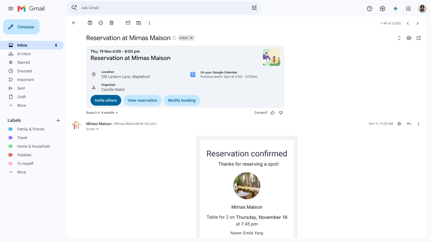 Gmail app store screenshot 27 — Communication (Android)