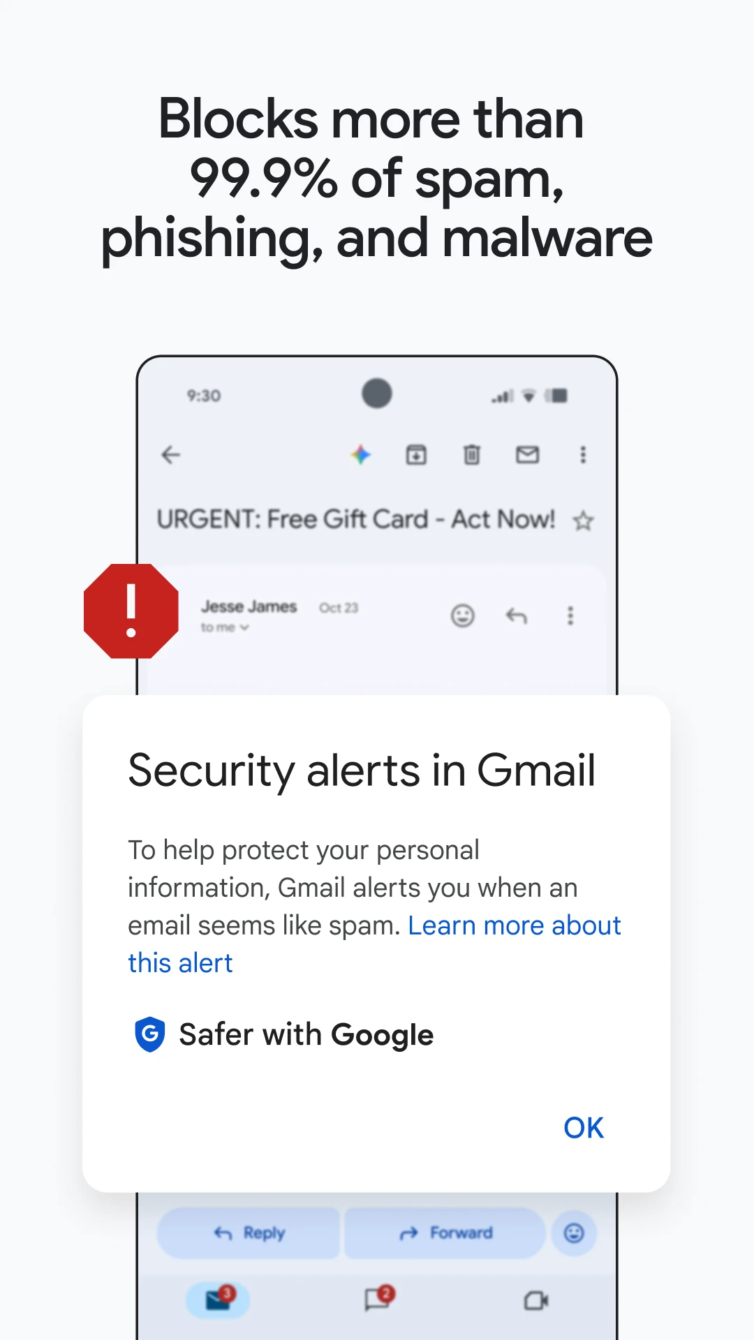 Gmail app store screenshot 7 — Communication (Android)